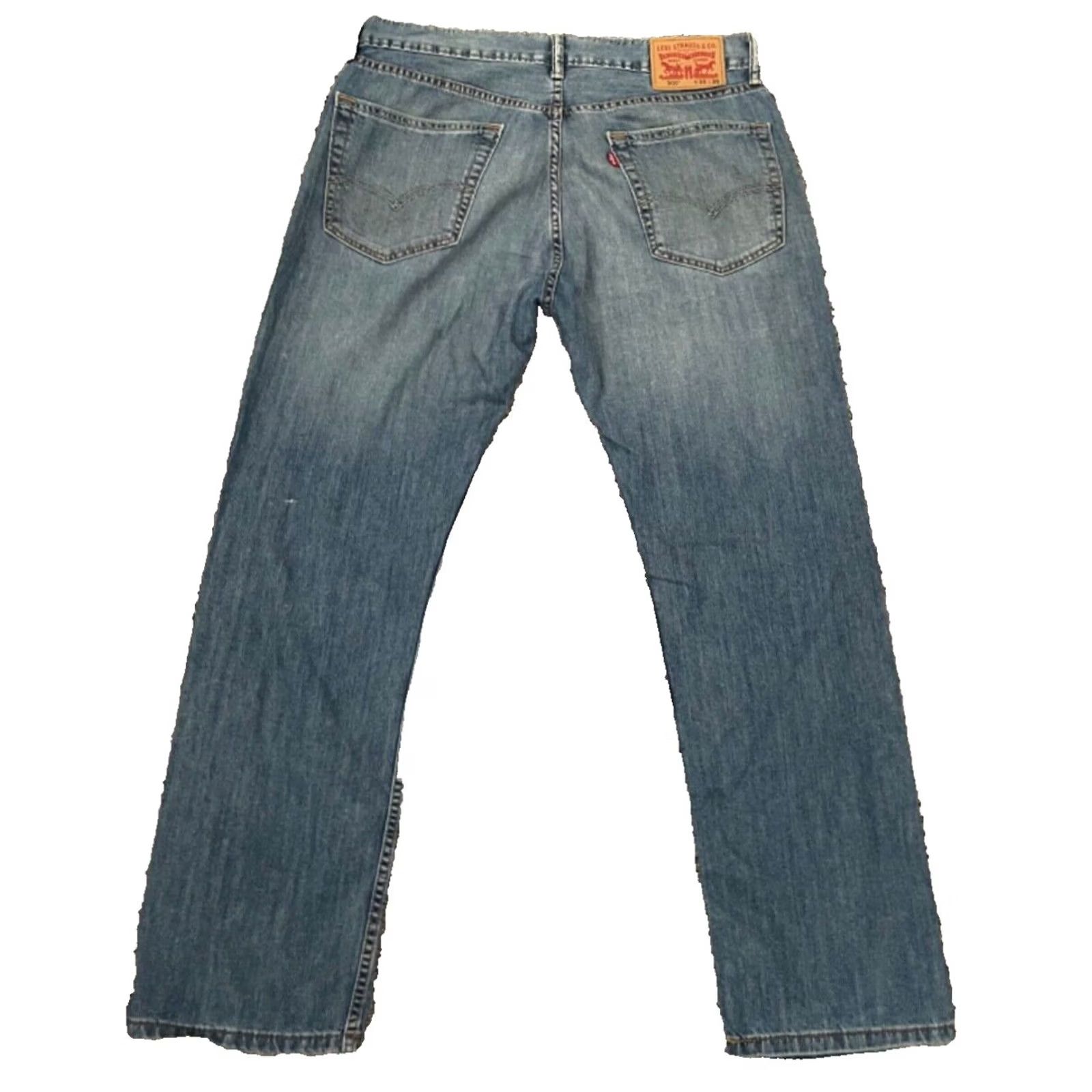 Levi's Levi's 505 Jeans Men 34 x 30 Blue Denim Straight Leg Medium Wash Stretch Vintage Regular Zip Size US 34 / EU 50 - 2 Thumbnail