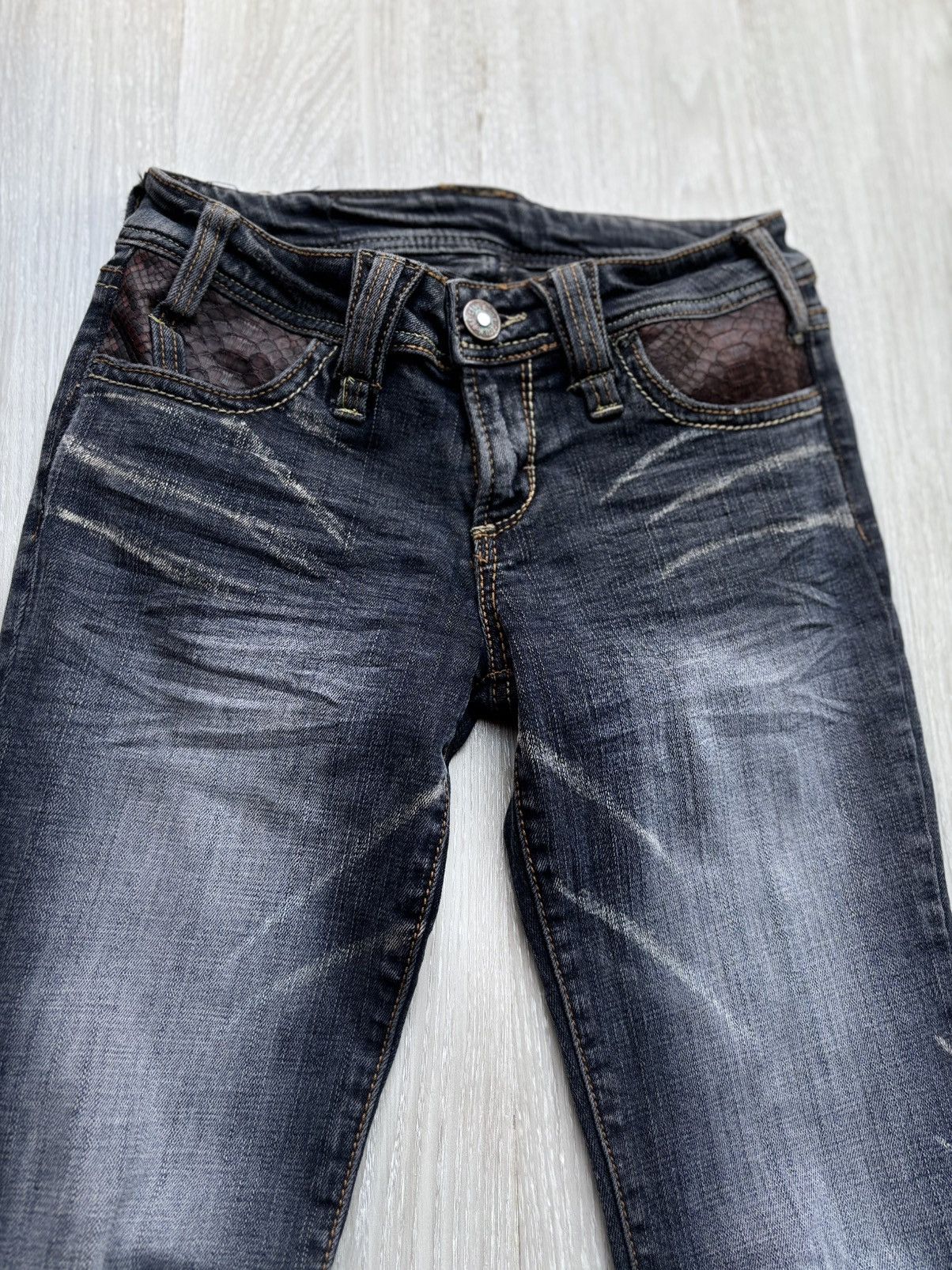 Japanese Brand CECIL MCBEE lace up flare jeans Size US 26 / EU 42 - 2 Thumbnail