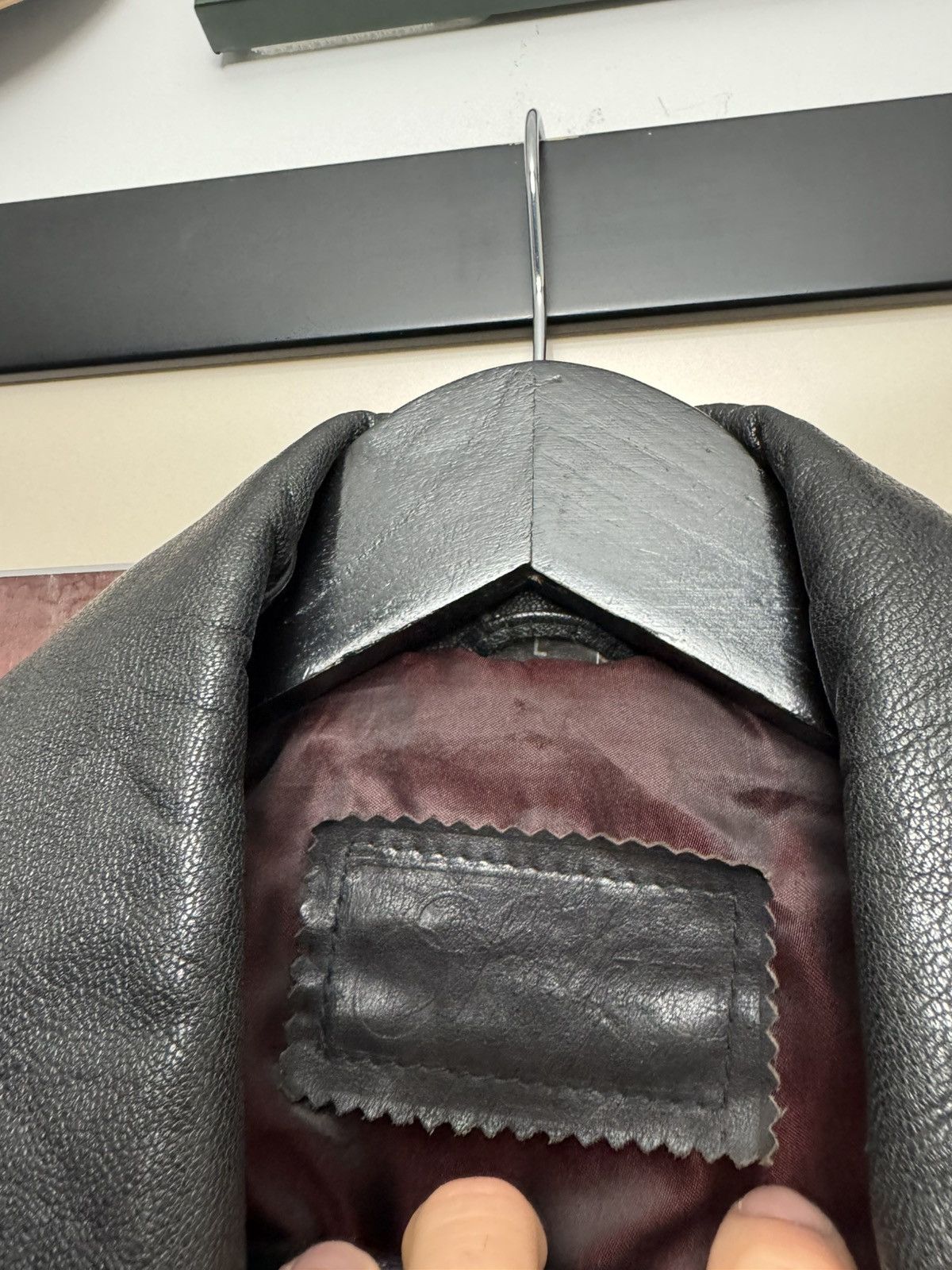 Leather Rare Vintage 90s Leather Jacket High Quality Punk Rock Hype Size US L / EU 52-54 / 3 - 4 Thumbnail