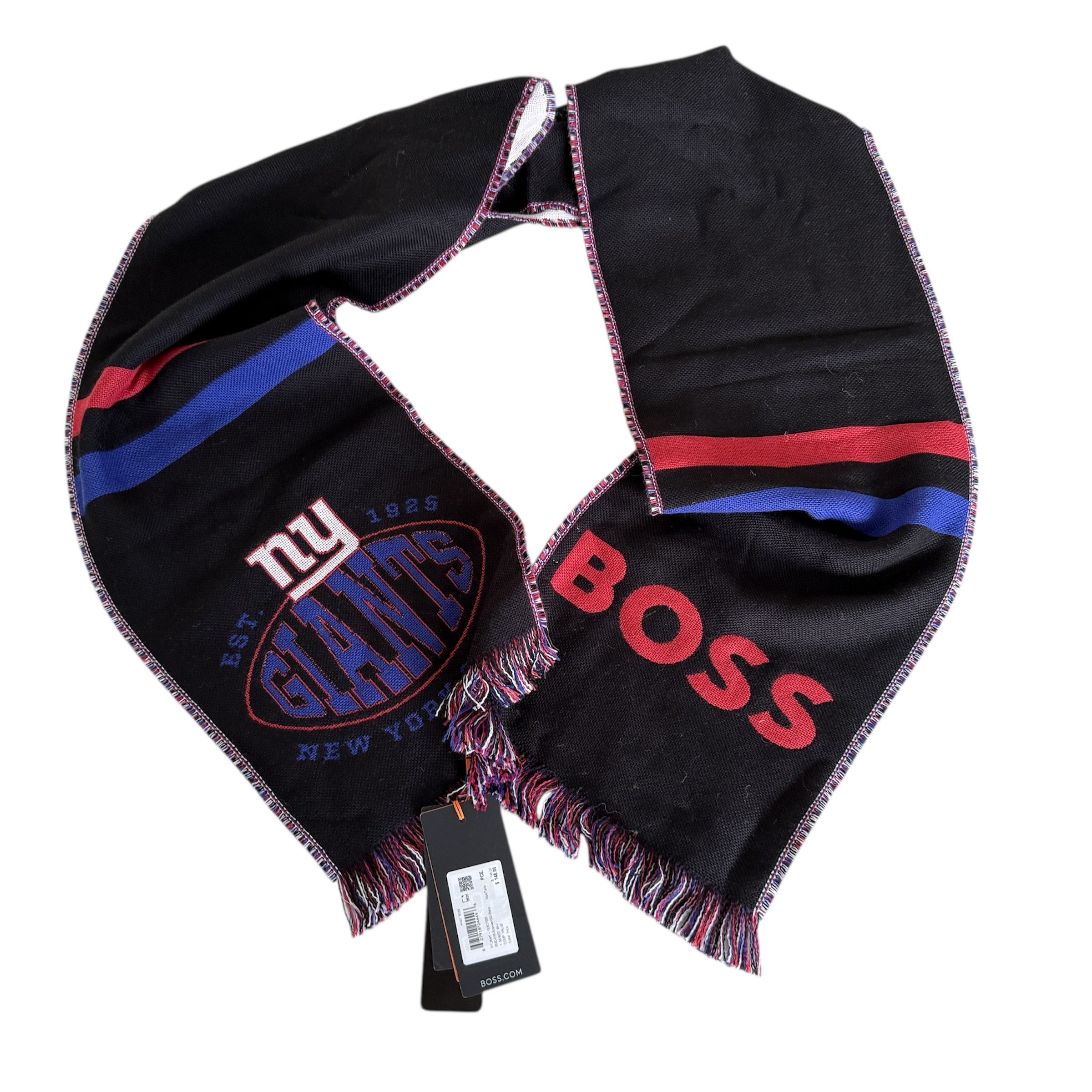 Hugo Boss X NFL GIANTS Scarf Wool-blend Made in Italy