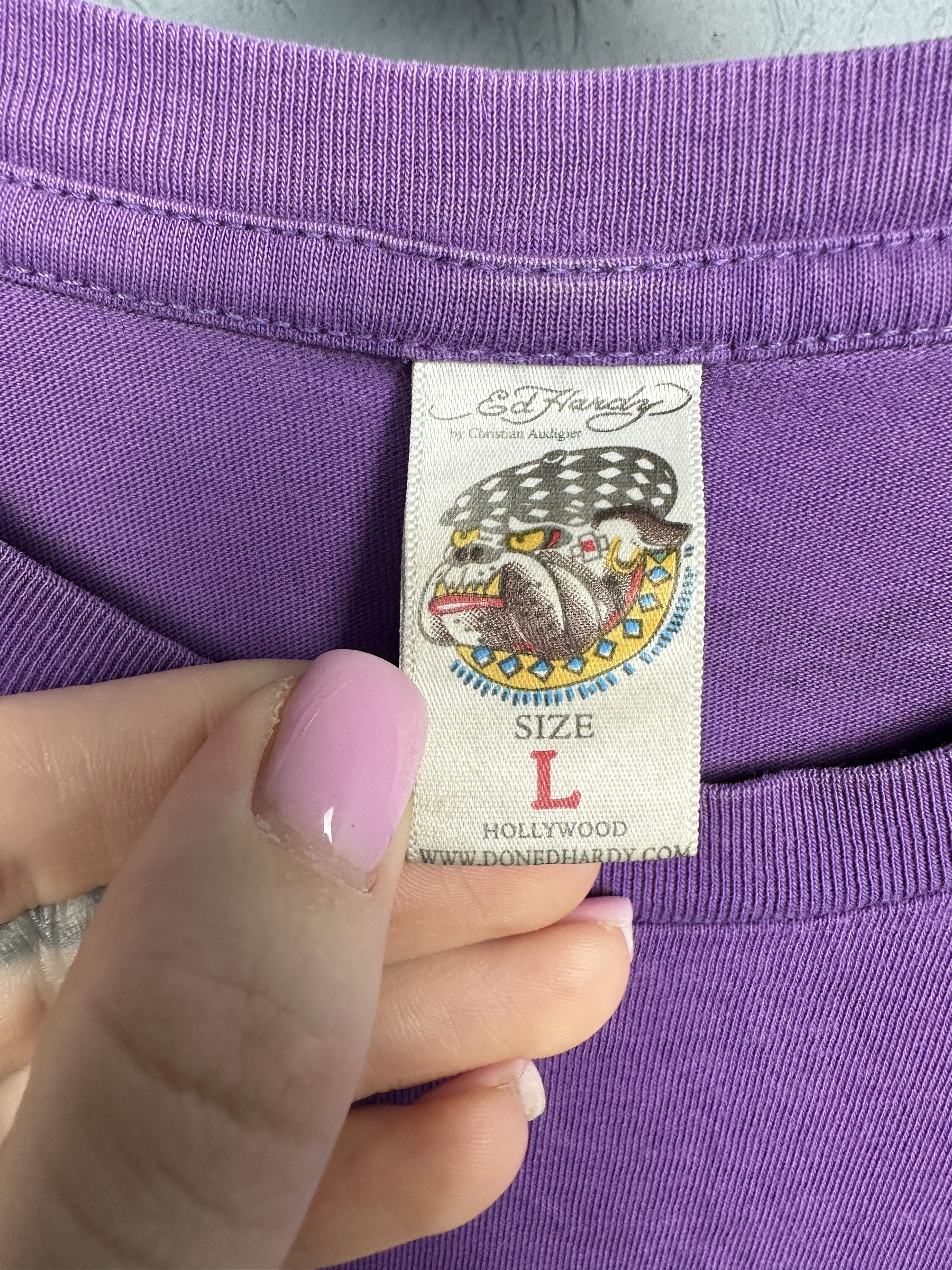 Christian Audigier × Ed Hardy Ed Hardy by Christian Audigier Vintage Mens T-Shirt Size US L / EU 52-54 / 3 - 4 Thumbnail