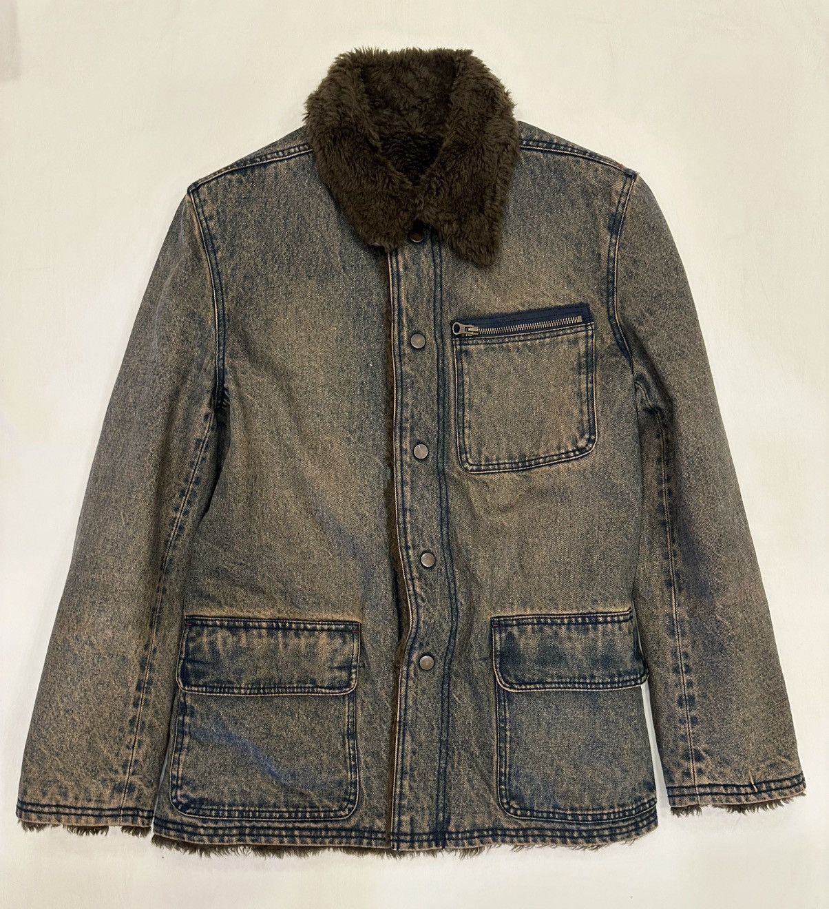 PPFM Vintage PPFM Sherpa Quilted Lined Sherpa Button Up Jacket Size US S / EU 44-46 / 1 - 1 Thumbnail