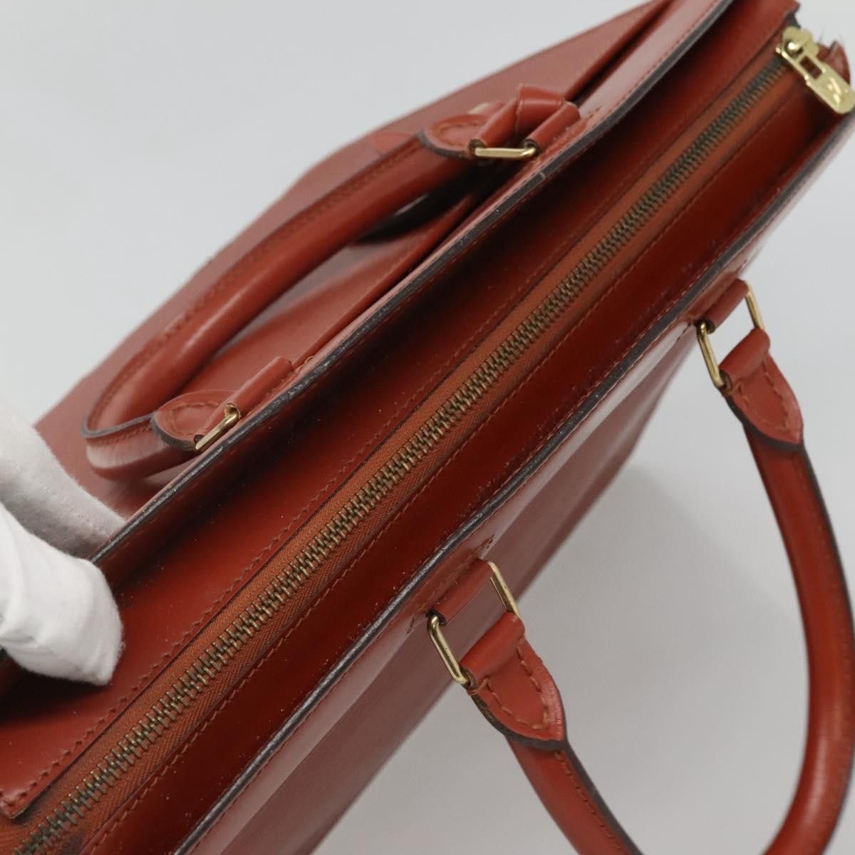 Louis Vuitton LOUIS VUITTON Epi Riviera Hand Bag Brown M48183 Size ONE SIZE - 6 Thumbnail