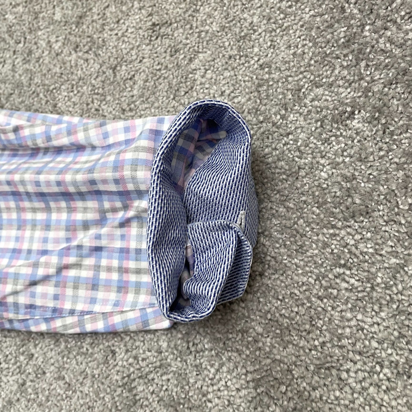 Egara Egara Shirt Mens 2XL Button-Down Plaid Cotton Non-Iron Multicolor All Seasons Breathable Casual Work Size US XXL / EU 58 / 5 - 6 Thumbnail