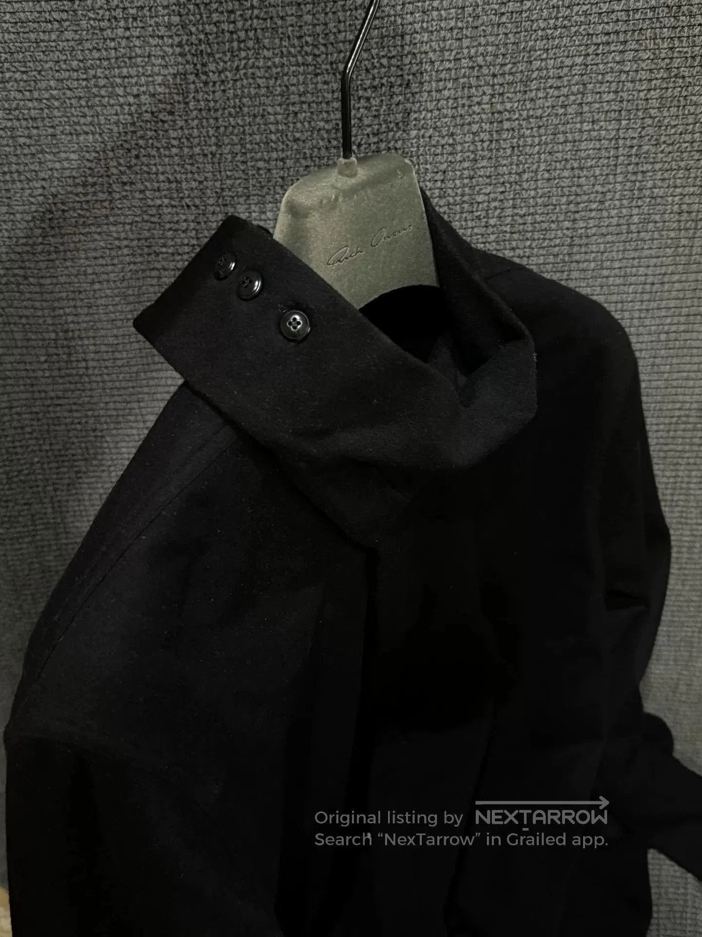 Rick Owens Rick Owens Irregular High Neck Wool Shirt. Size US L / EU 52-54 / 3 - 2 Thumbnail