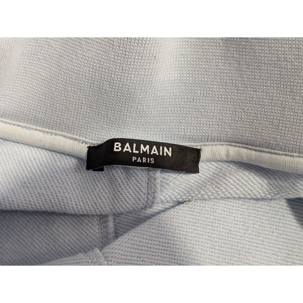 Balmain o1rshd1 B Logo Jogger Short in Baby Blue Size US 32 / EU 48 - 18 Thumbnail