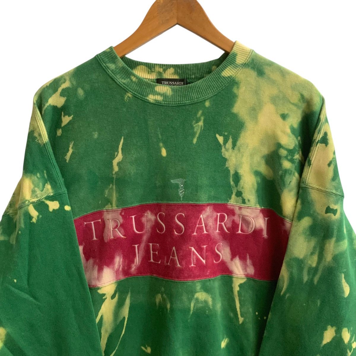 Trussardi × Vintage Vintage Trussardi Sweatshirt Big Logo Rare Streetwear Size US L / EU 52-54 / 3 - 2 Thumbnail