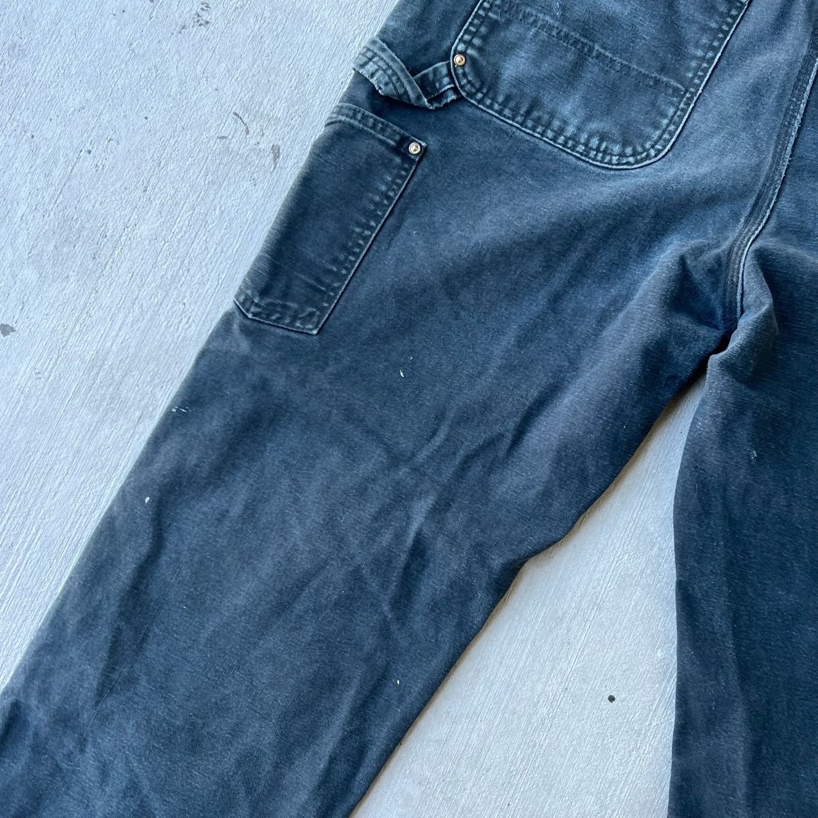 Carhartt × Vintage Carhartt faded black double knee work wear carpenter pants Size US 35 - 9 Thumbnail
