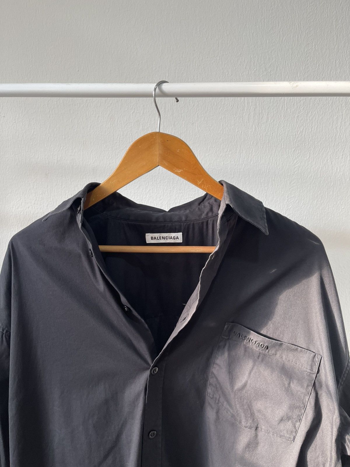 Balenciaga 2016 Balenciaga Oversive Button Up Shirt Size US L / EU 52-54 / 3 - 3 Thumbnail
