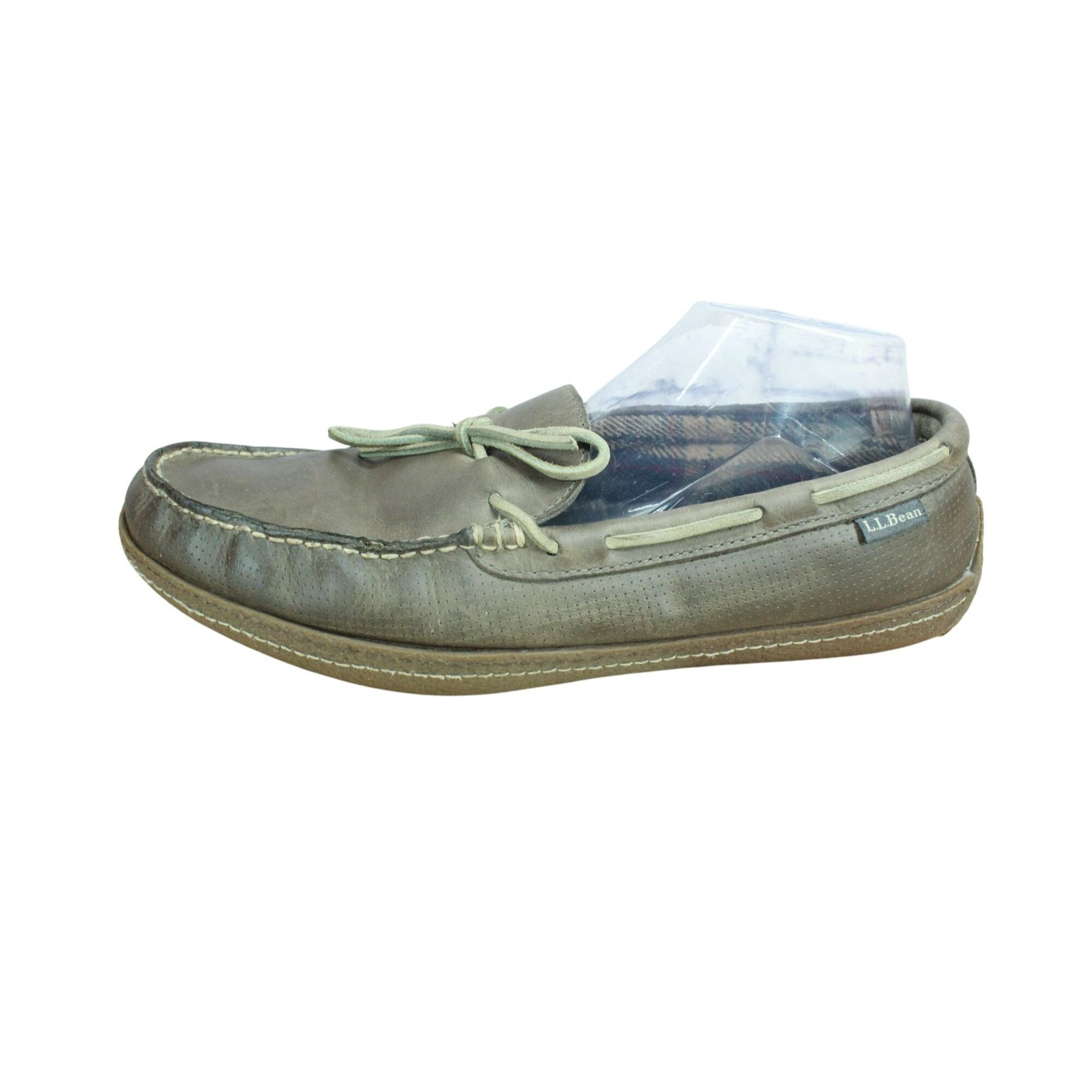 L.L. Bean LL Bean Flannel Lined Leather Moccasin Slippers Size US 11 / EU 44 - 1 Thumbnail