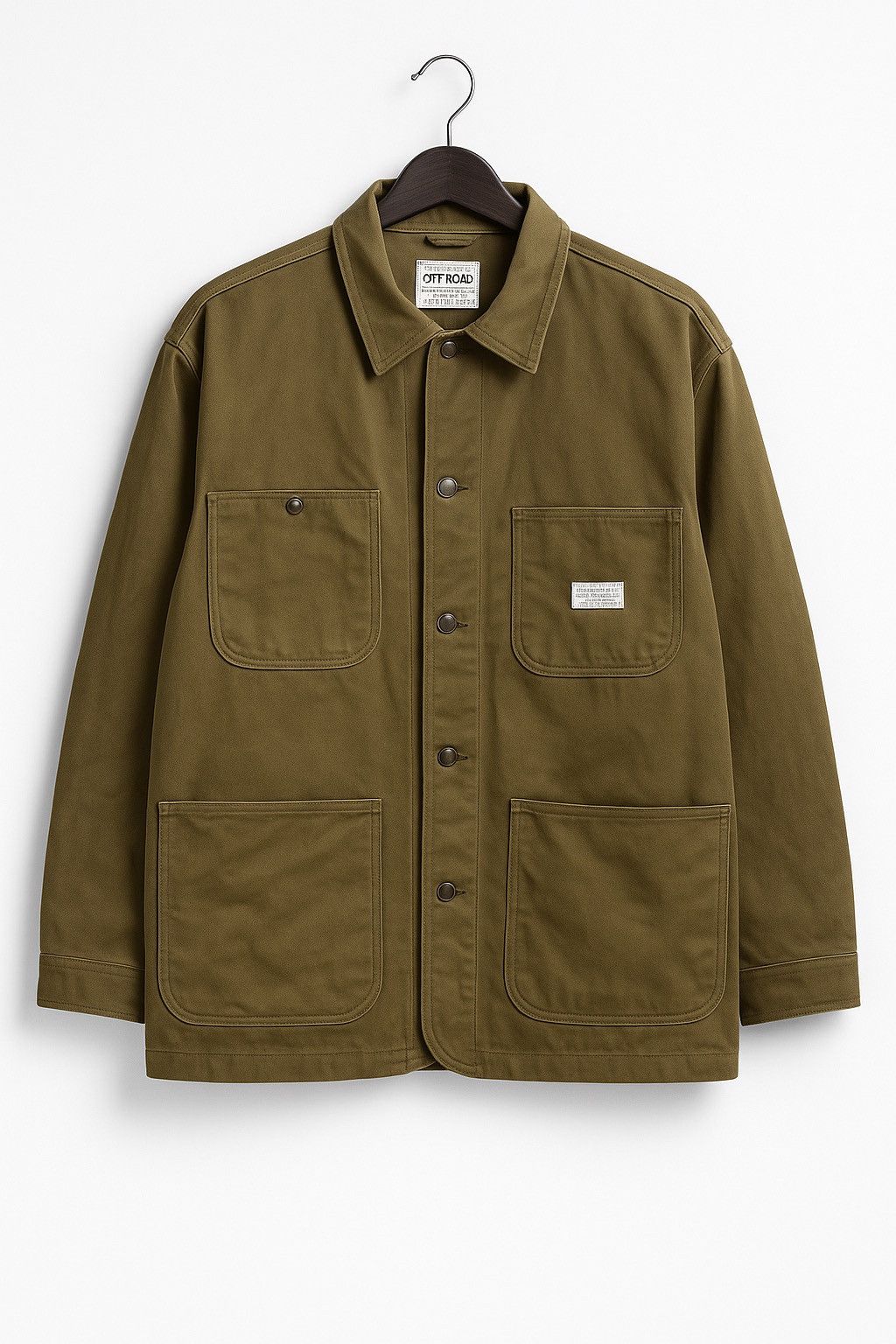 Vintage Off Road Khaki Canvas Work Jacket Utility Chore Coat Size US M / EU 48-50 / 2 - 1 Thumbnail