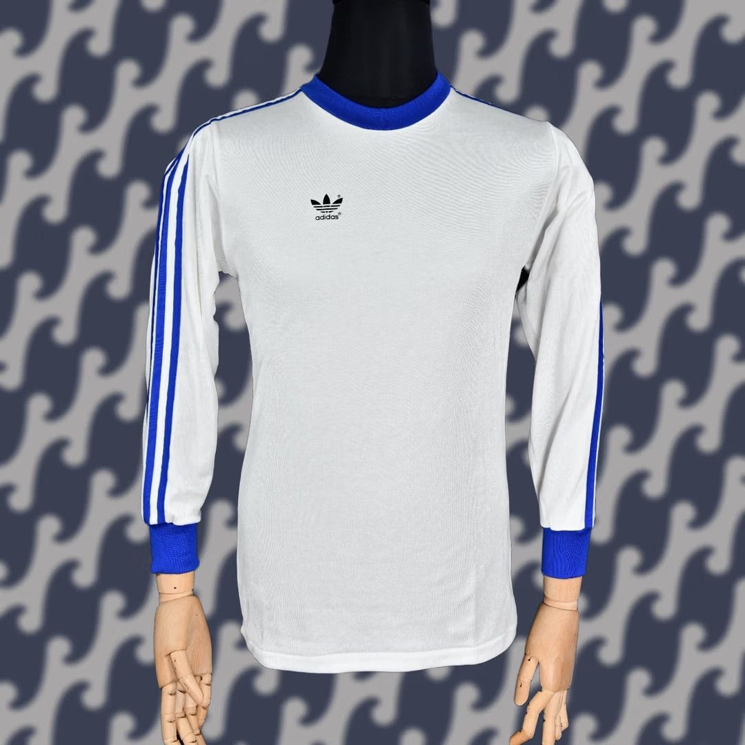 Adidas VINTAGE adidas West Germany Shirt Mens M White Jersey Regular Crew Neck Long Sleeve 50% Polyester 50% Cotton 50% Poly 100% Genuine New Without Tag Size US M / EU 48-50 / 2 - 1 Thumbnail
