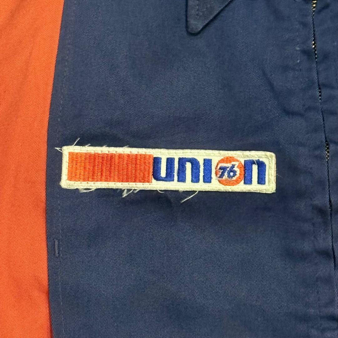 Vintage RARE 🔥 60'S DR BOSS " UNION 76 " WORK JACKET WITH PATCH VTG Size US L / EU 52-54 / 3 - 7 Thumbnail