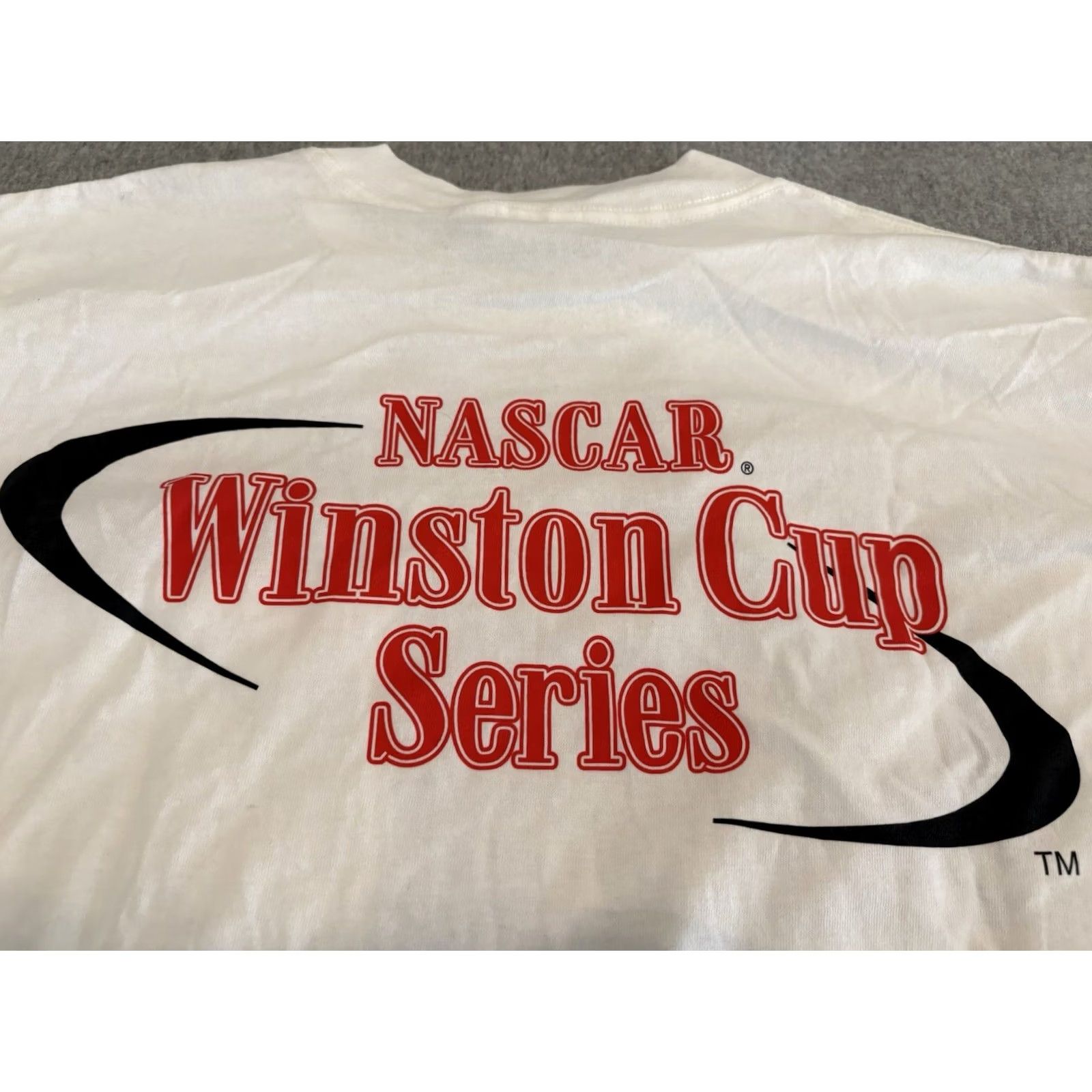 NASCAR VINTAGE NASCAR Winston Cup Series White Pocket Tee Shirt Single Stitch L Mens Short Sleeve Crew Neck Cotton 90s Cars Large White NASCAR Shirt Size US L / EU 52-54 / 3 - 2 Thumbnail