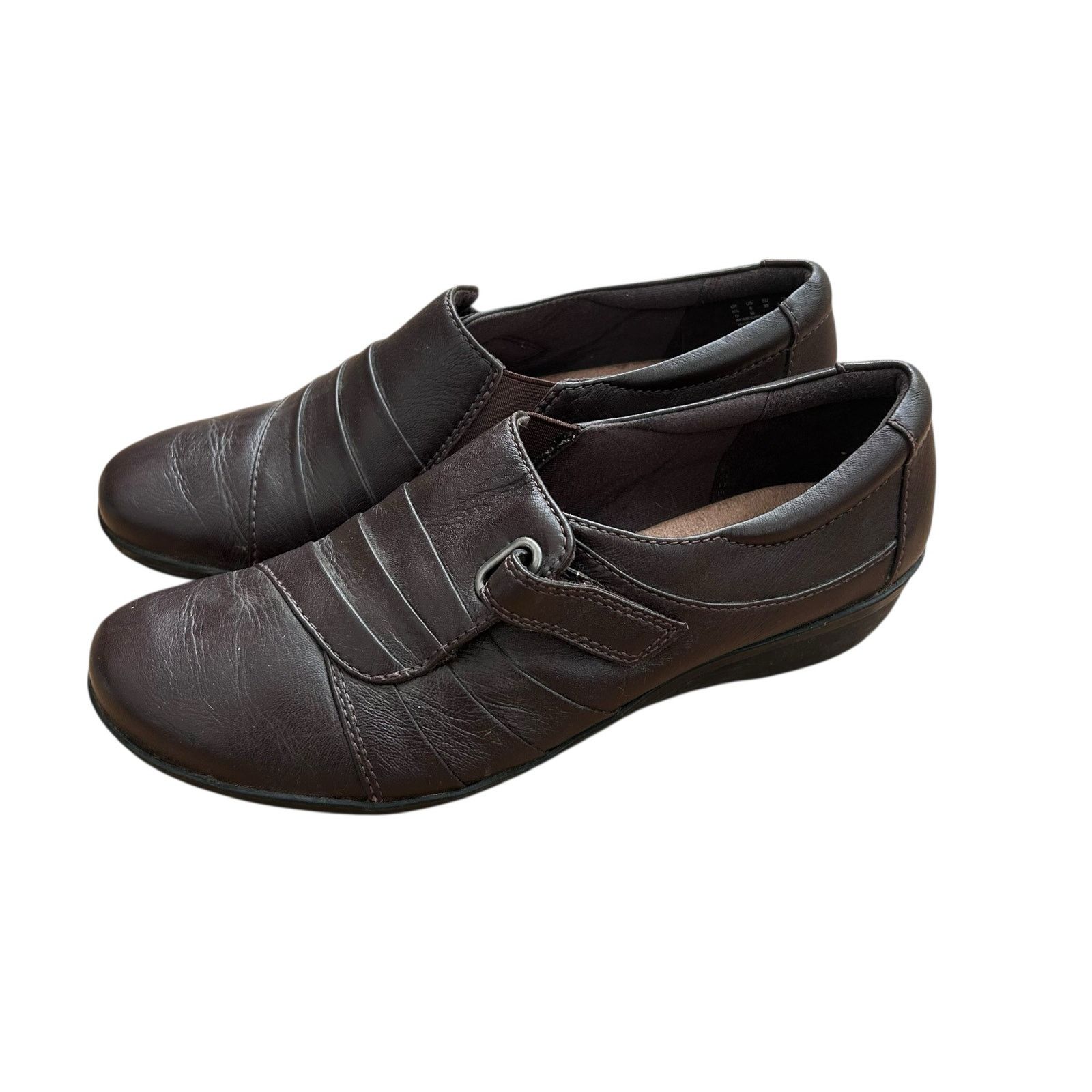 Clarks Clarks Brown Leather Everlay Luna Loafers Sz 8 Size US 8 / IT 38 - 6 Thumbnail