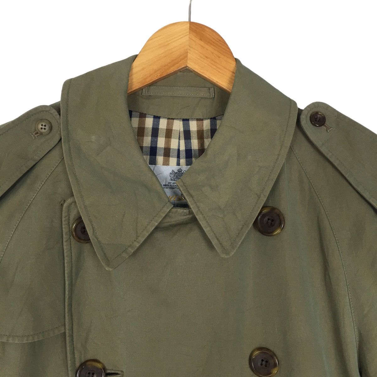 Aquascutum Aquascumtum Trench Coat Colour Moss green Sz M Size M / US 6-8 / IT 42-44 - 4 Thumbnail