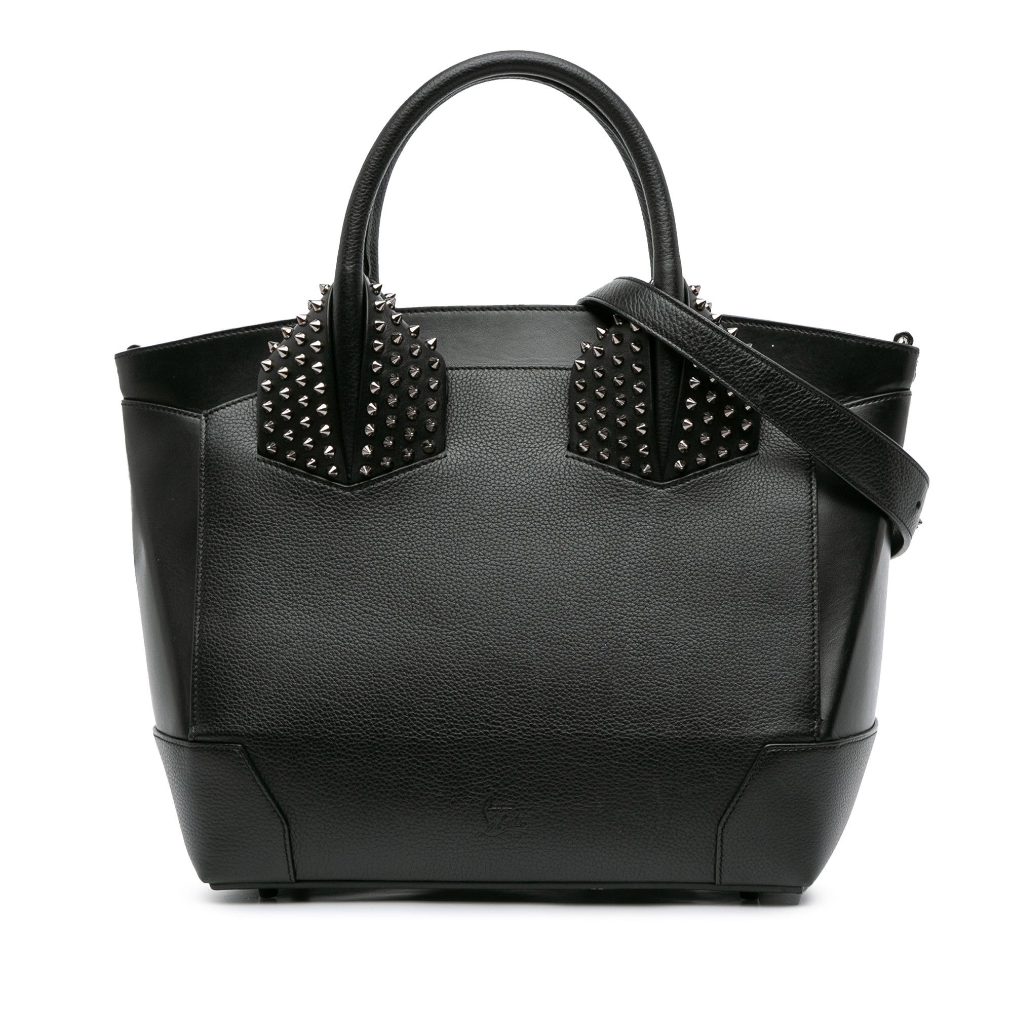 Christian Louboutin Leather Studded Eloise Top Handle Bag in Black, Women's
