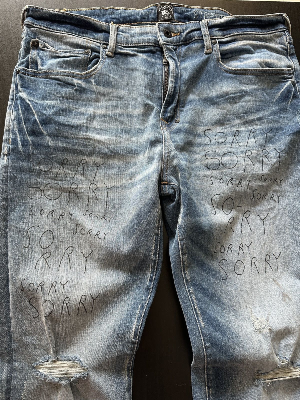 Prps PRPS “Sorry” Distressed Jeans – Size 38 Size US 38 / EU 54 - 3 Thumbnail