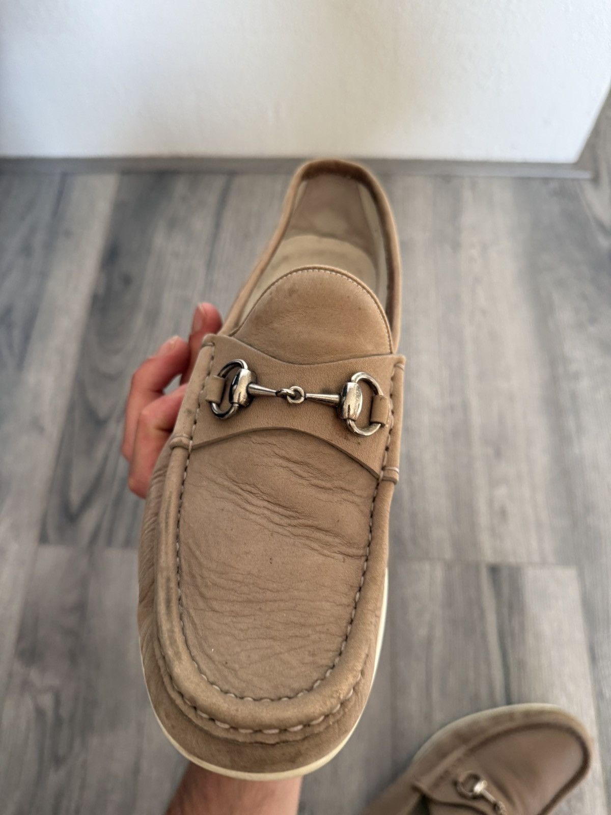 Gucci Gucci Horsebit Loafers in Beige Leather – Size 9.5 Size US 9.5 / EU 42-43 - 20 Thumbnail