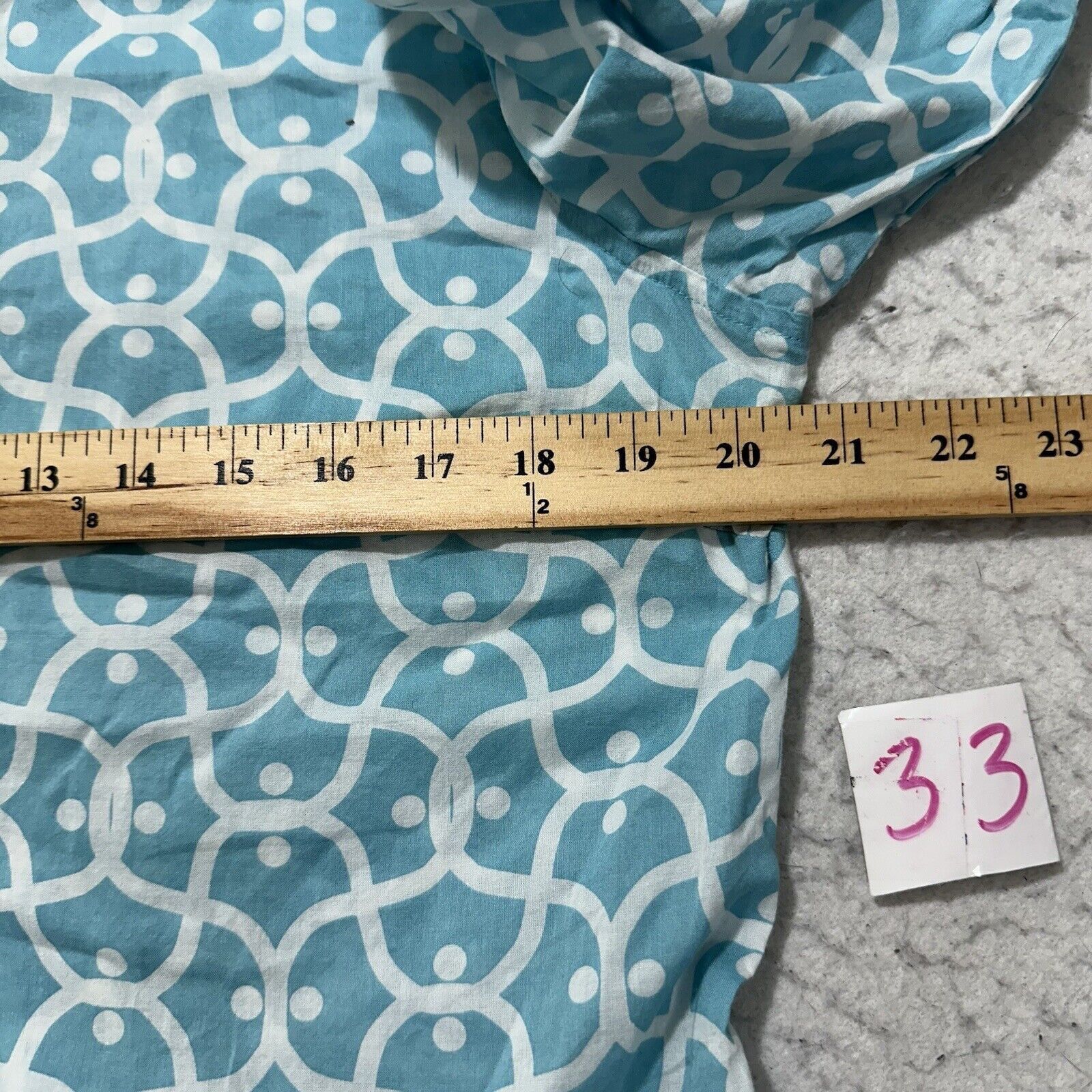 Van Heusen Van Heusen= Large Button Up Shirt Light Blue + White Top Size L / US 10 / IT 46 - 8 Thumbnail