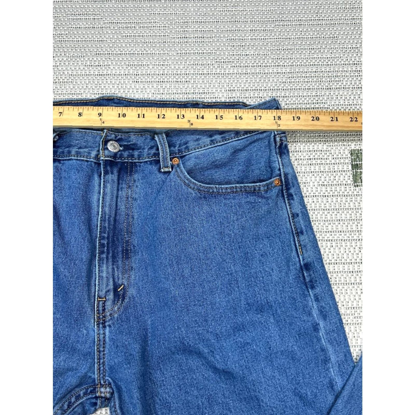 Levi's Levi's 505 Jeans Men 38 Blue Denim Cotton Regular Fit Mid Rise Straight Leg 36x33 jeans Mens Regular Blue 505 City Preppy Size US 38 / EU 54 - 3 Thumbnail