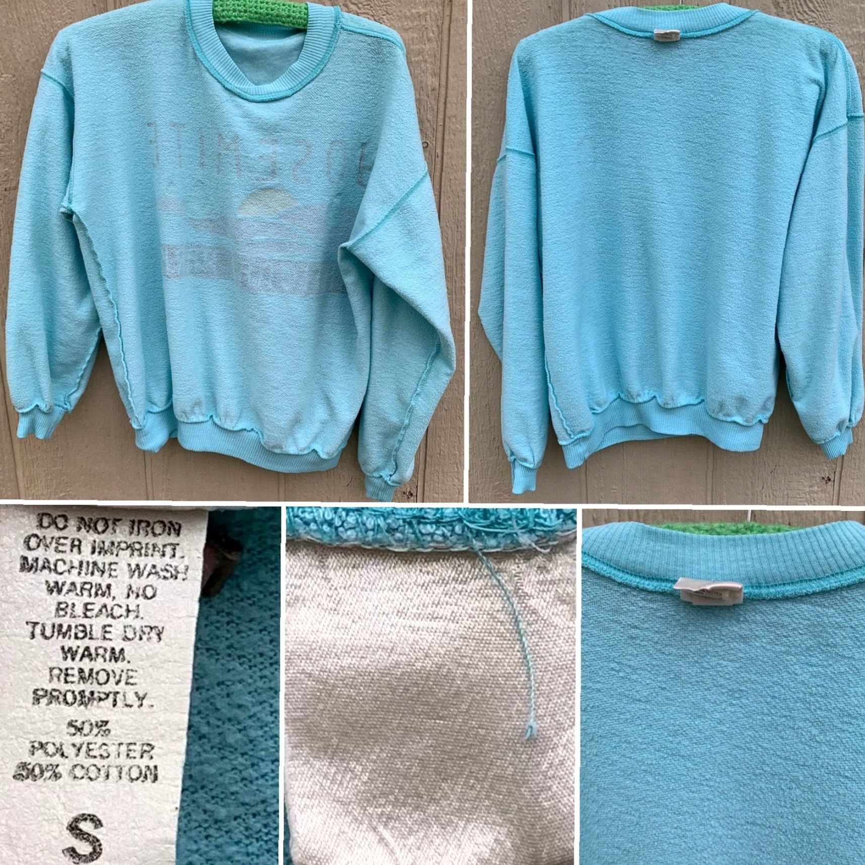 Vintage VINTAGE Caribe Yosemite National Park sweatshirt top long sleeve tee 1987 size S green Womens 80s 1980s Size S / US 4 / IT 40 - 6 Thumbnail