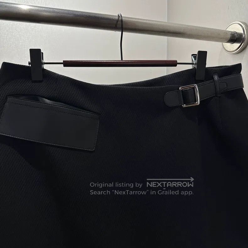 Hermes Hermes Leather strap decoration half skirt Size 26" / US 2 / IT 38 - 6 Thumbnail