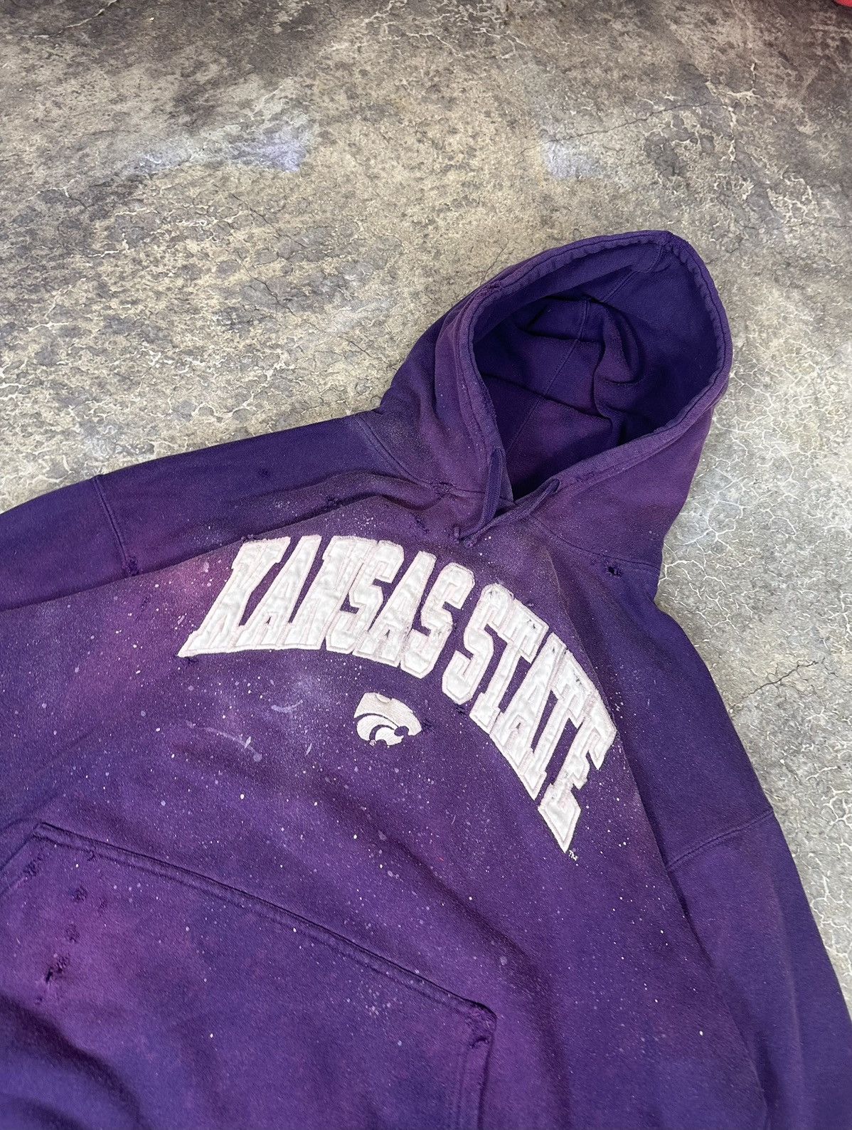 NCAA × Vintage Vintage Thrashed Kansas State Hoodie Size US XL / EU 56 / 4 - 4 Thumbnail