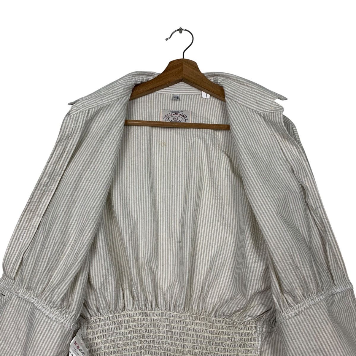 Armani ARMANI JEANS Women's Striped Crop Jacket #2267-C100 Size L / US 10 / IT 46 - 13 Thumbnail