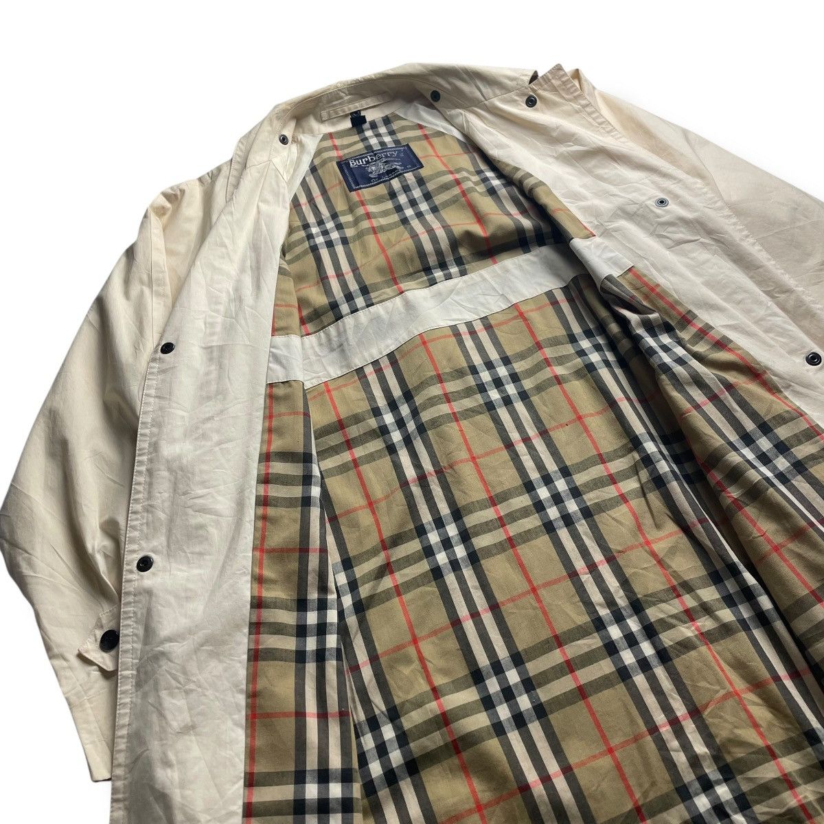 Burberry Prorsum VINTAGE BURBERRY LINED NOVACHECK LONG COAT JACKET Size US L / EU 52-54 / 3 - 9 Thumbnail