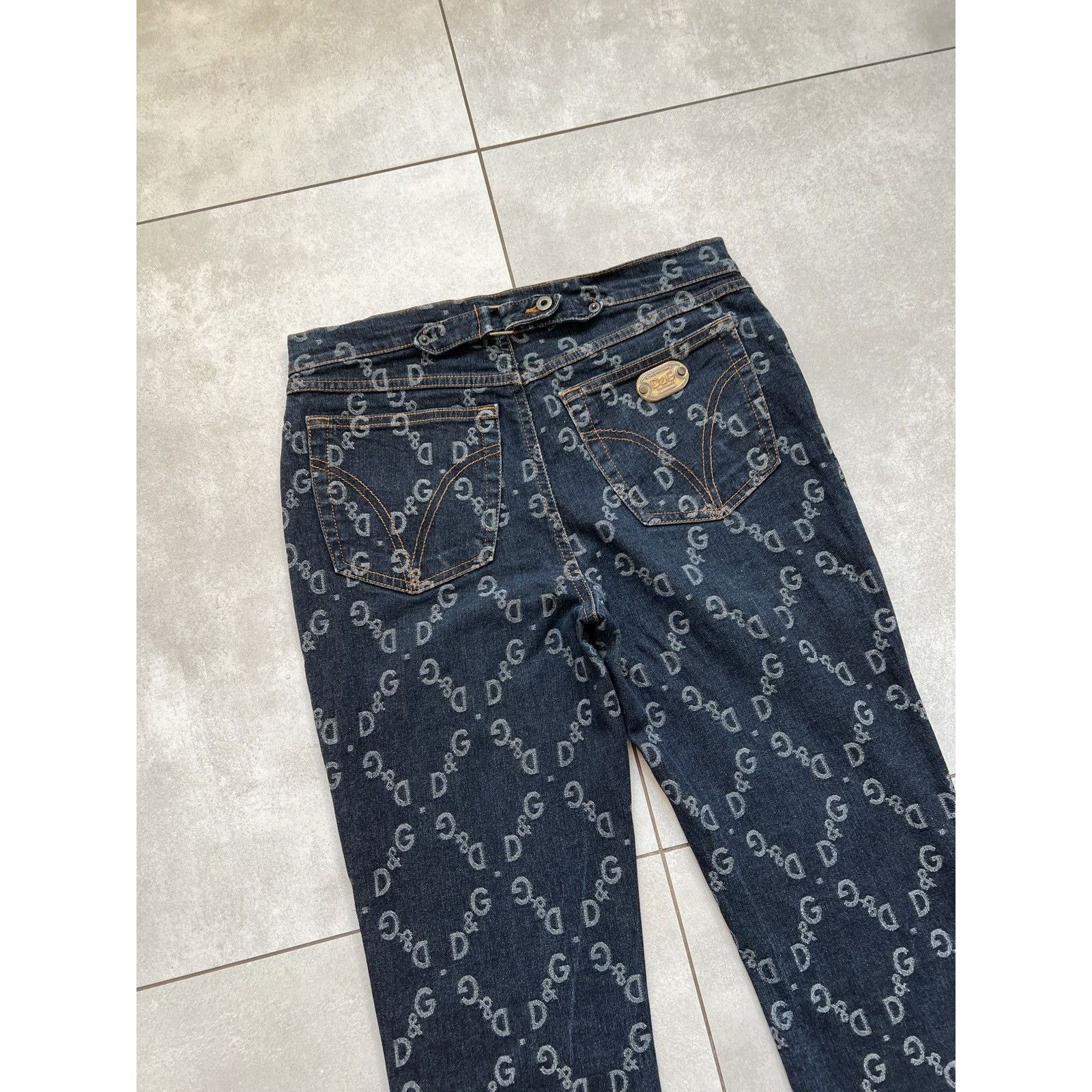 Dolce & Gabbana Rare dolce and gabbana full monogram printed denim jeans Size US 30 / EU 46 - 4 Thumbnail