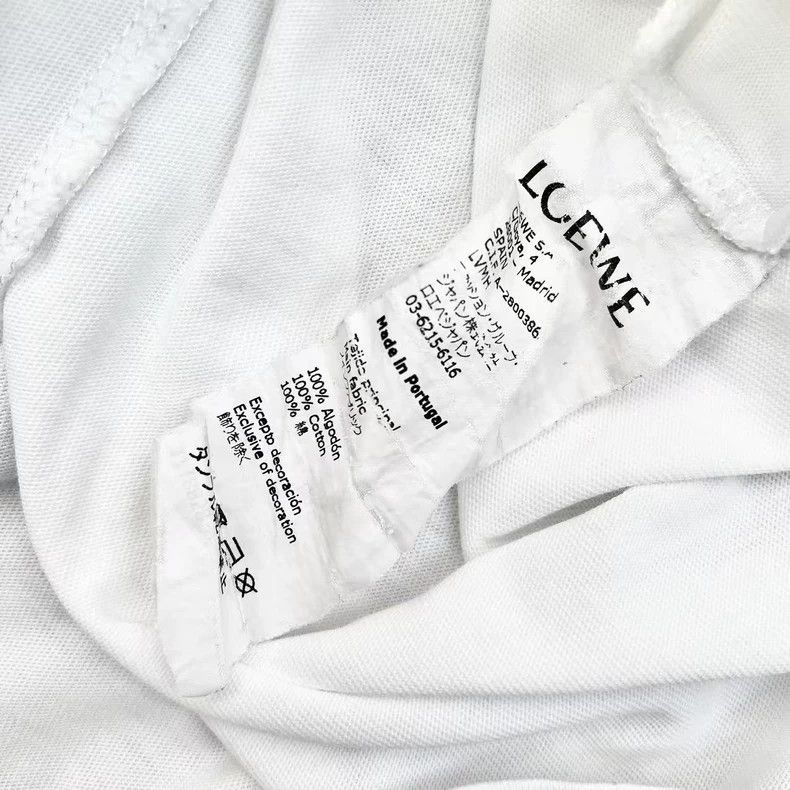 Loewe LOEWE White logo embroidered short sleeves Size L / US 10 / IT 46 - 4 Thumbnail
