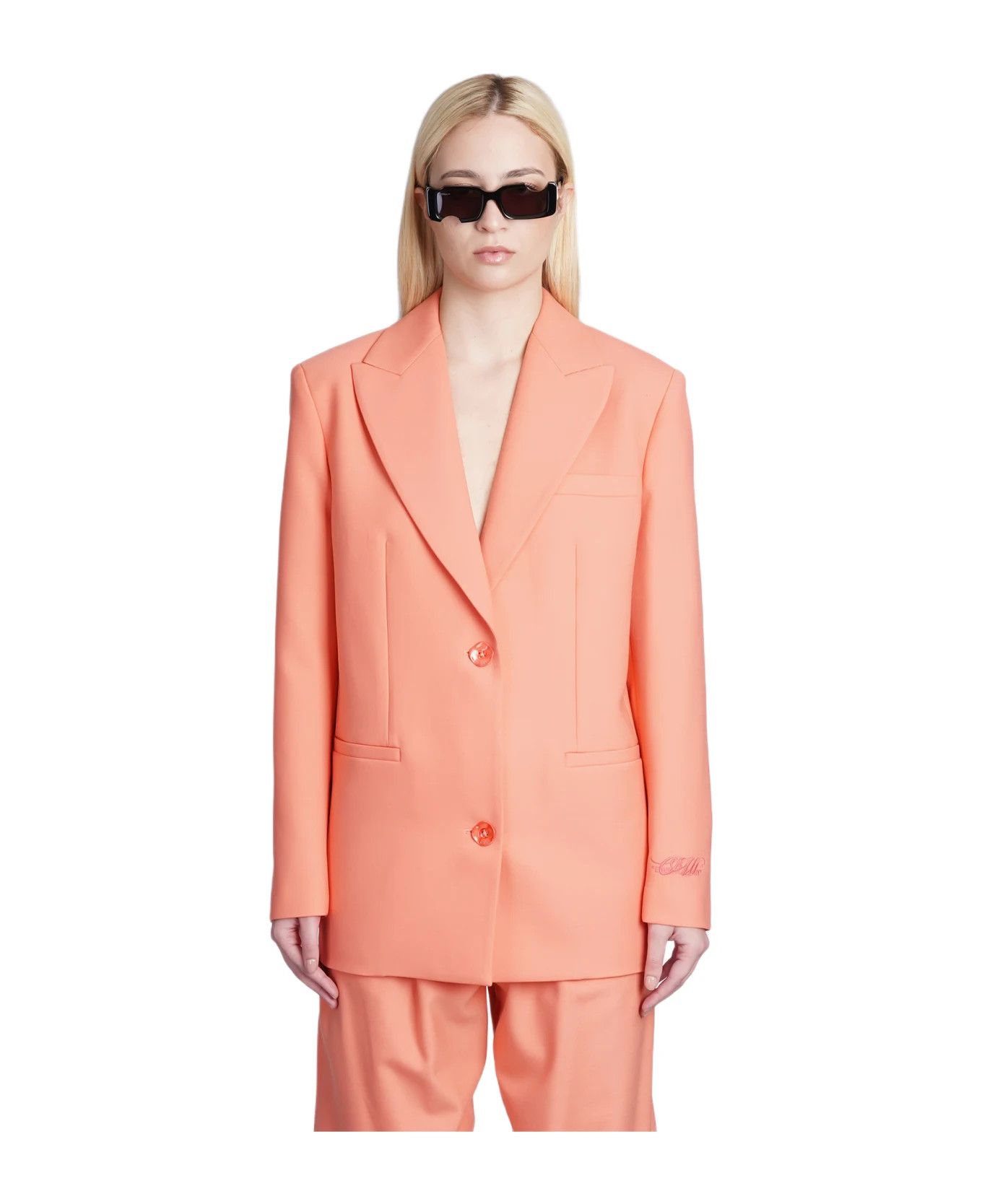 Off-White o1y1125 Blazer in Orange Size S / US 4 / IT 40 - 1 Thumbnail