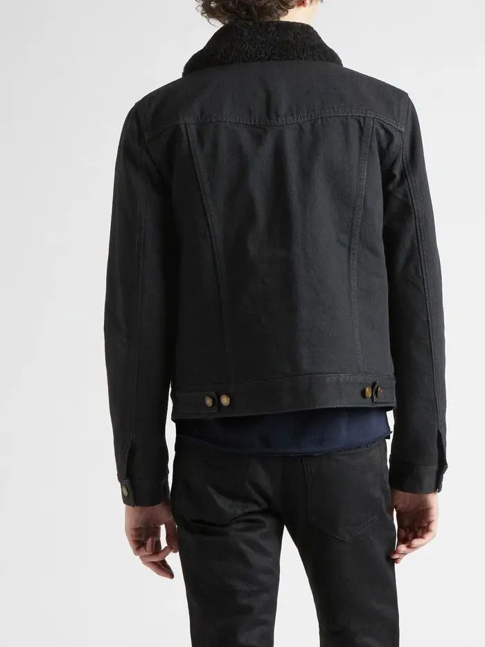 Saint Laurent Paris o1bcso1str0125 Jacket With Shearling In Worn in Black Size US S / EU 44-46 / 1 - 3 Thumbnail
