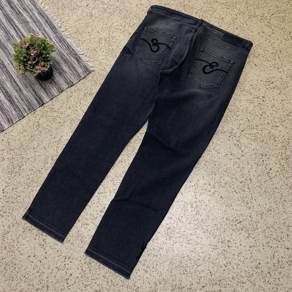 Escada Escada Very Rare Dragonfly Grey Washed Jeans NEW Size 25" / US 0 / IT 36 - 17 Thumbnail