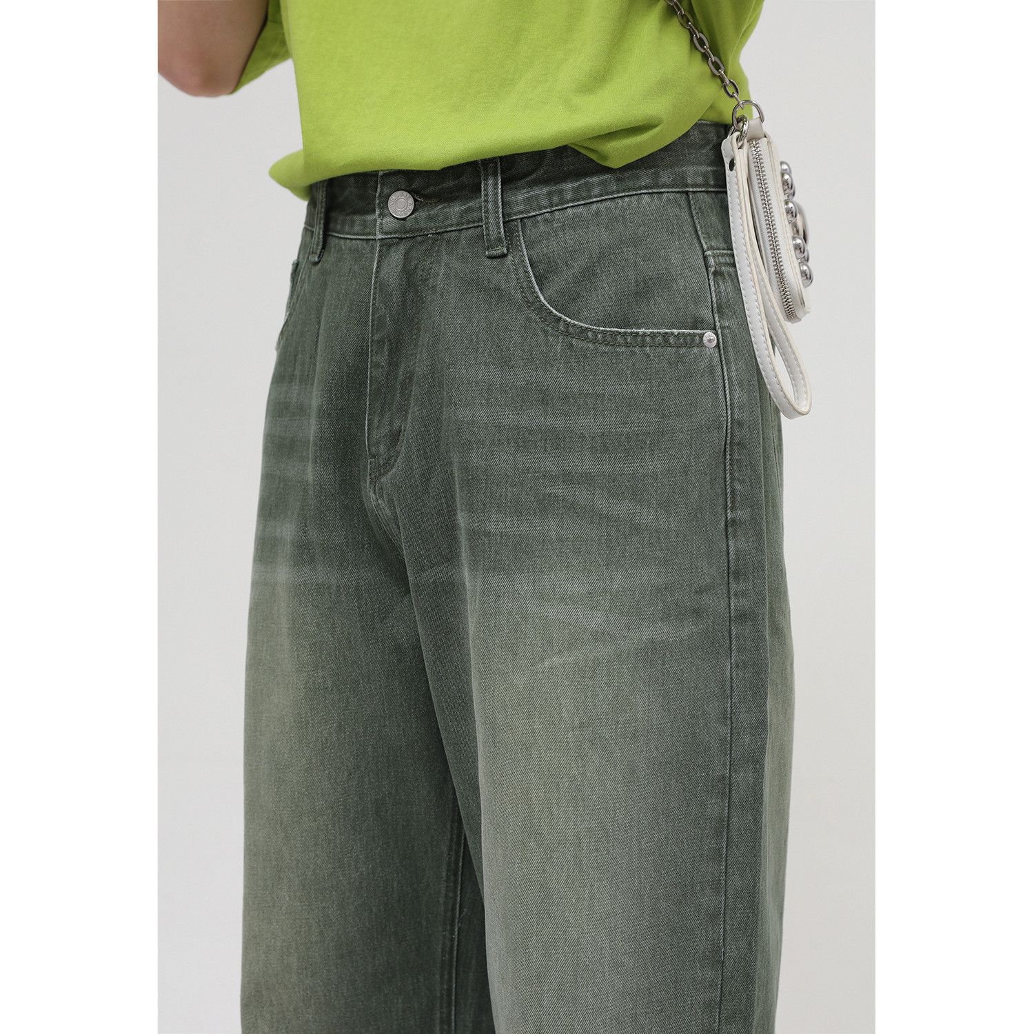 Japanese Brand Retro loose straight leg casual jeans Size US 32 / EU 48 - 4 Thumbnail
