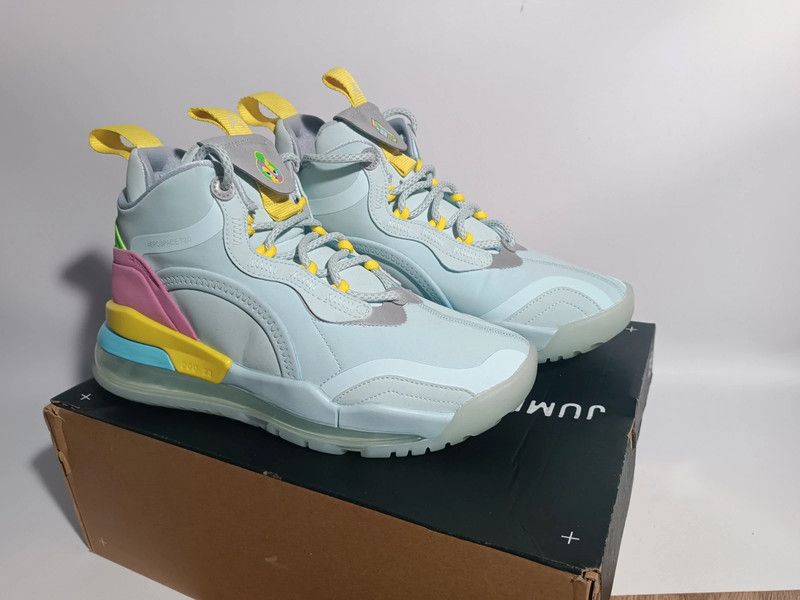 image of Jordan Lyrical Lemonade Jordan Aerospace 720 Lyrical Lemonade Shoes in Yellow Blue Pink Green (Size