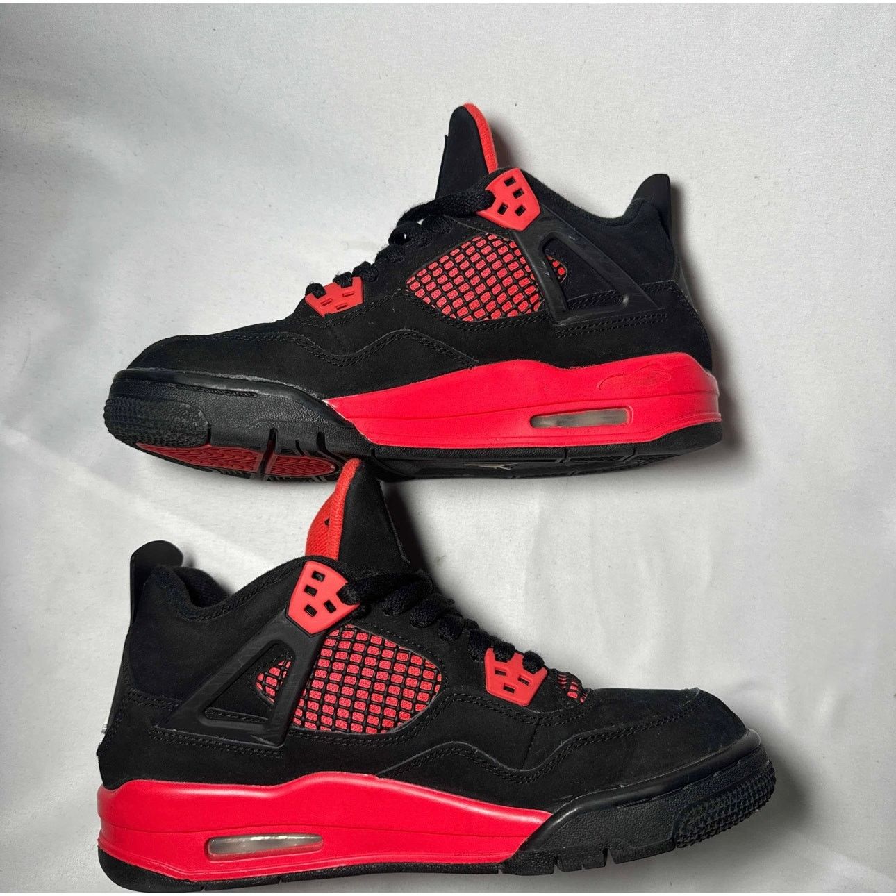 Jordan Brand × Nike Size 6.5 Nike Air Jordan 4 Retro GS Red Thunder Men's Shoes Size US 6.5 / EU 39-40 - 3 Thumbnail