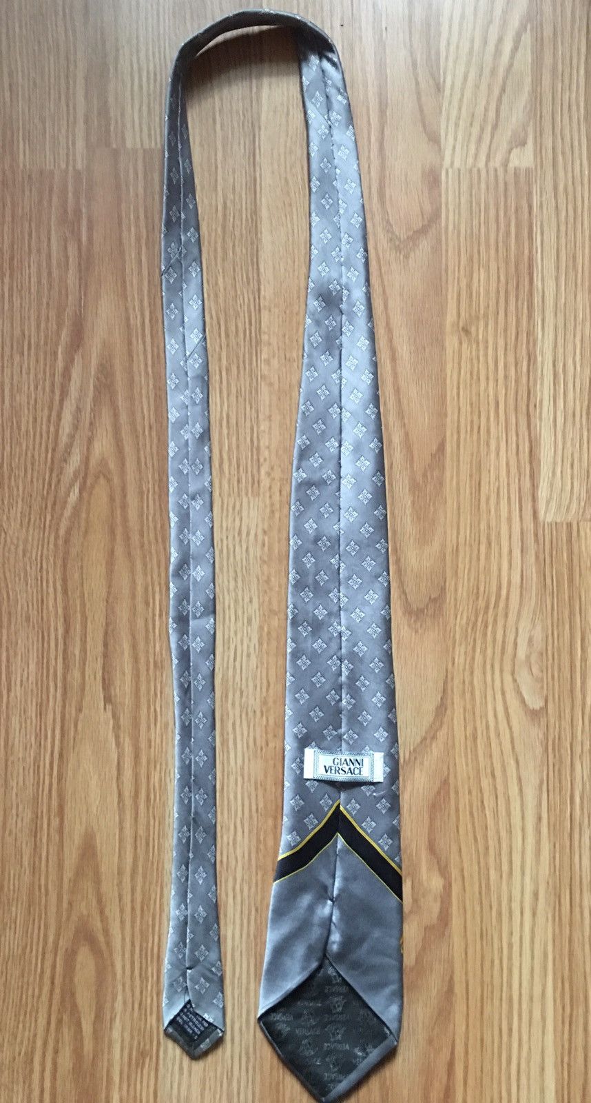 Versace GIANNI VERSACE Vintage Baroque Medusa Silk Mens Tie Size ONE SIZE - 10 Thumbnail