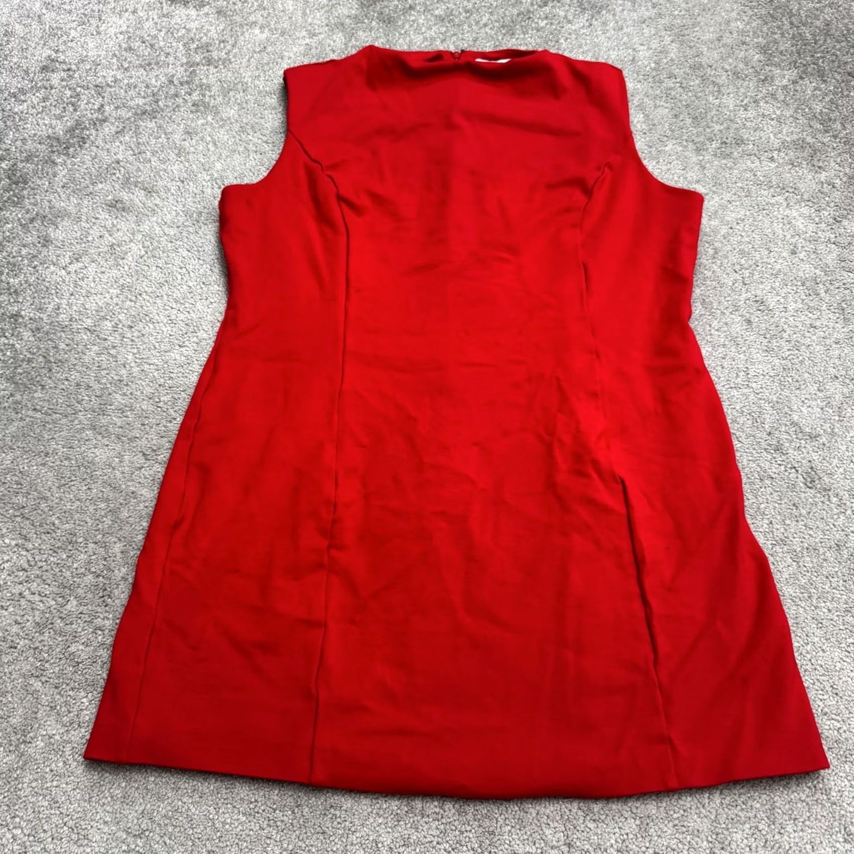 Banana Republic Banana Republic Shift Dress Womens XL Red Mock Neck Sleeveless Knee Length Ponte Size XL / US 12-14 / IT 48-50 - 2 Thumbnail
