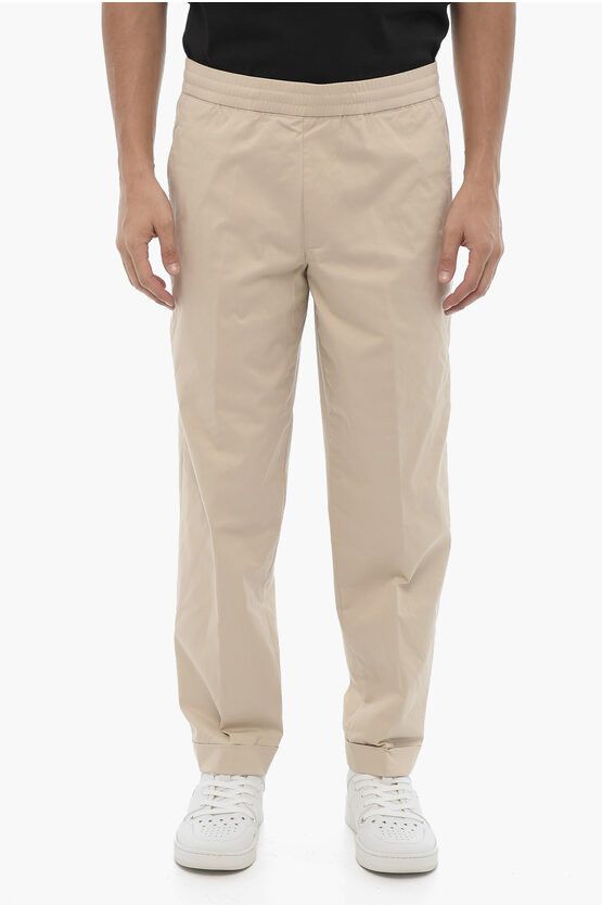 Low-Wait Slim Fit REM Pants with Drawstring Waist