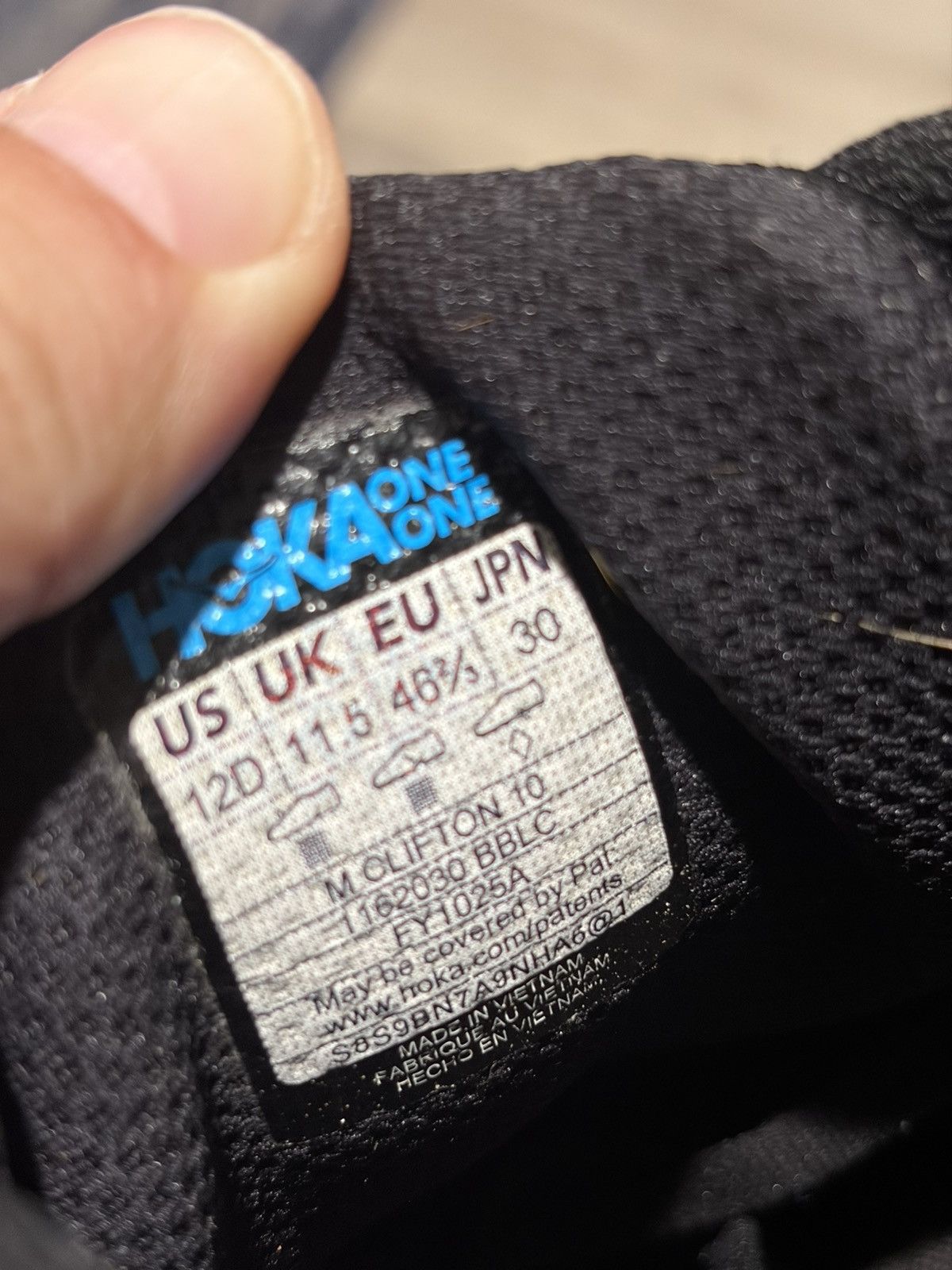 Hoka Hoka Clifton 10 Triple Black Running Shoes Size US 12 / EU 45 - 19 Thumbnail