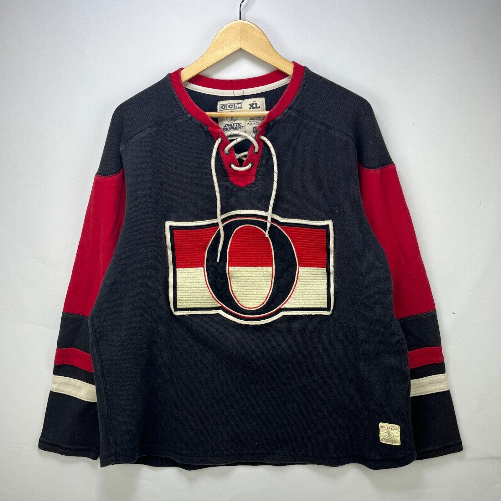 Ccm × Vintage Vintage CCM Ottawa Senators HockeyStyle Long Sleeve Shirt XL Size US XXL / EU 58 / 5 - 1 Thumbnail