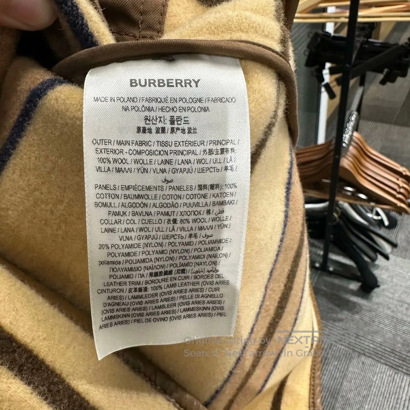 Burberry Burberry Beige Brown Striped Wool Coat. Size S / US 4 / IT 40 - 3 Thumbnail