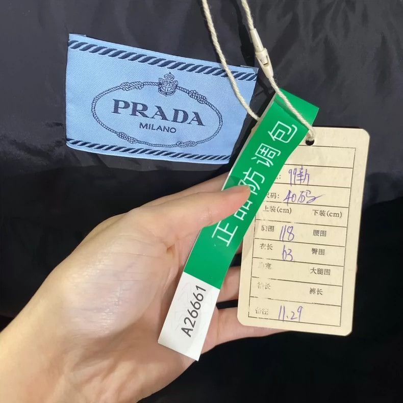 Prada Prada Popular white triangle buckle belt down jacket 2502-N Size US XXS / EU 40 - 4 Thumbnail