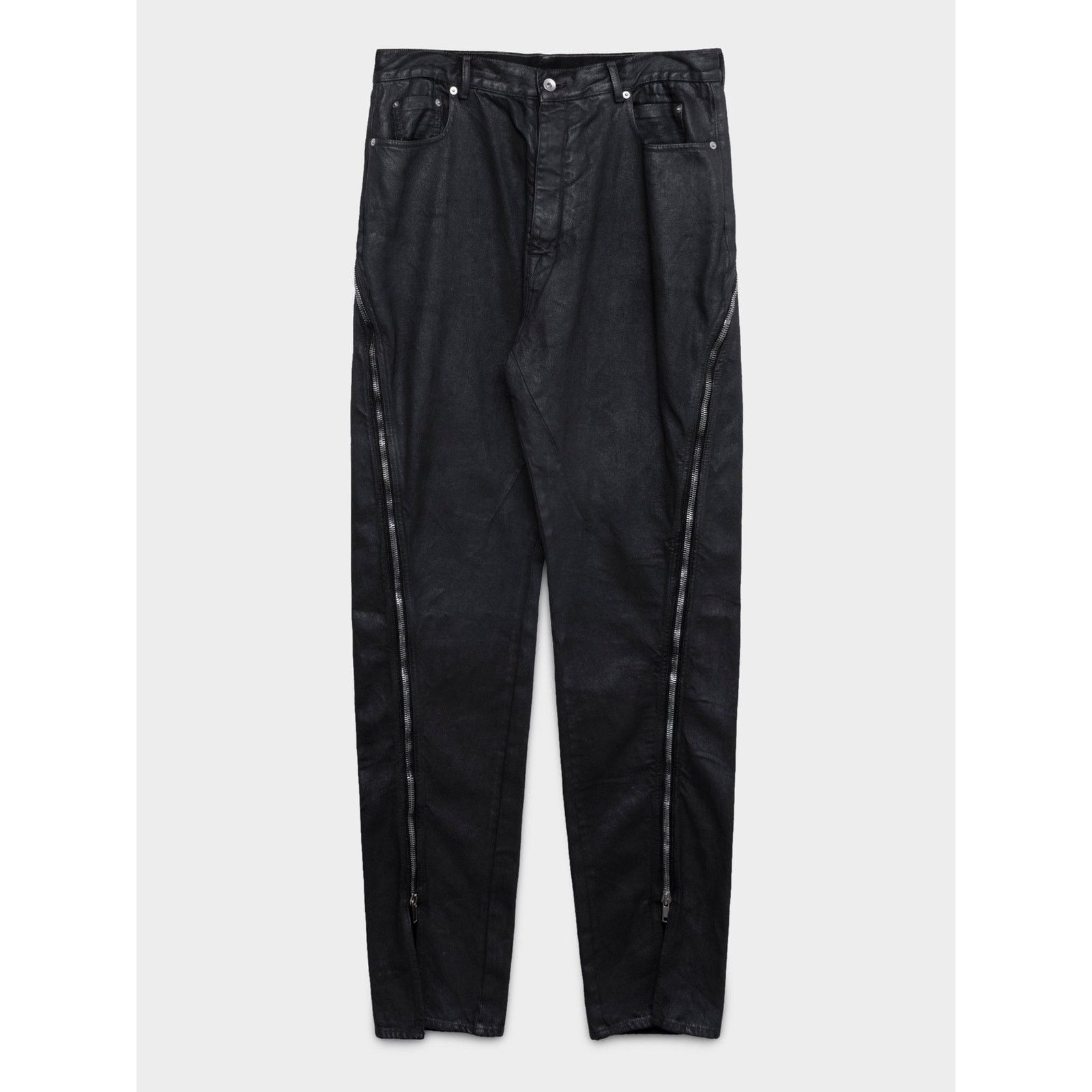 Rick Owens Waxed Zip Bolan Jeans | Grailed