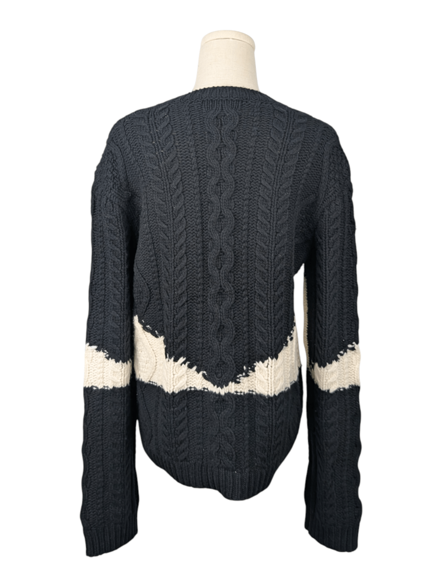 Valentino Valentino Black And White Wool And Cashmere Pullover Size M / US 6-8 / IT 42-44 - 2 Thumbnail