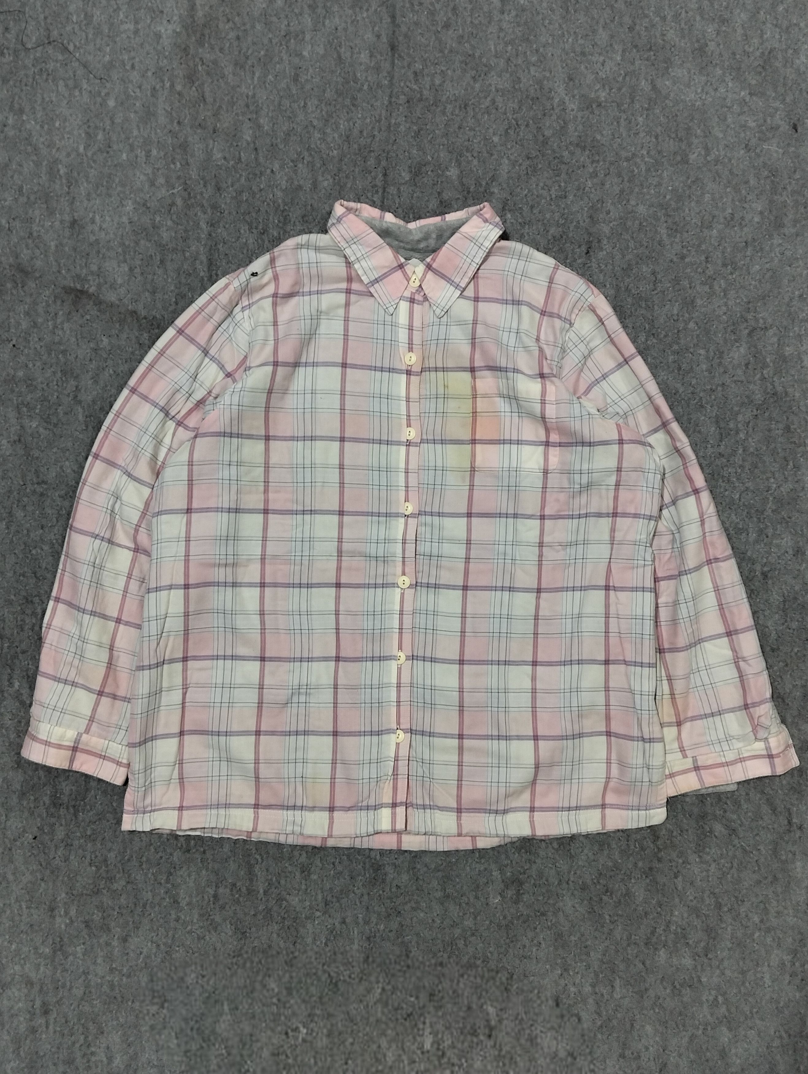 Flannel × L.L. Bean × Vintage 🔥 Vtg Y2K L.L. Bean Tartan checkered Flannel Sherpa Shirt Size US XL / EU 56 / 4 - 1 Thumbnail