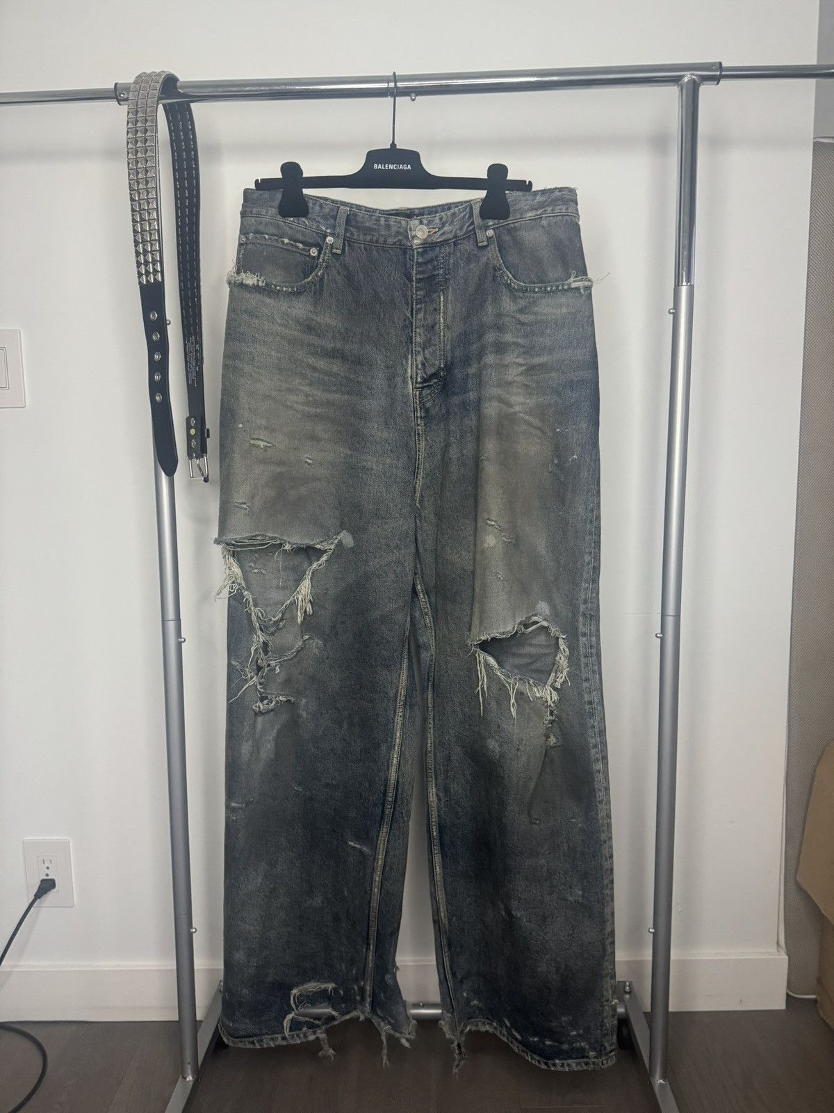 Balenciaga Balenciaga ss23 Mudshow Oil Spill Denim Size US 34 / EU 50 - 1 Thumbnail