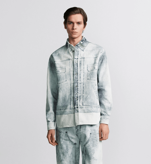 Dior o1w1db11225 413D58 MKII-Effect Overshirt in Blue Size US M / EU 48-50 / 2 - 4 Thumbnail